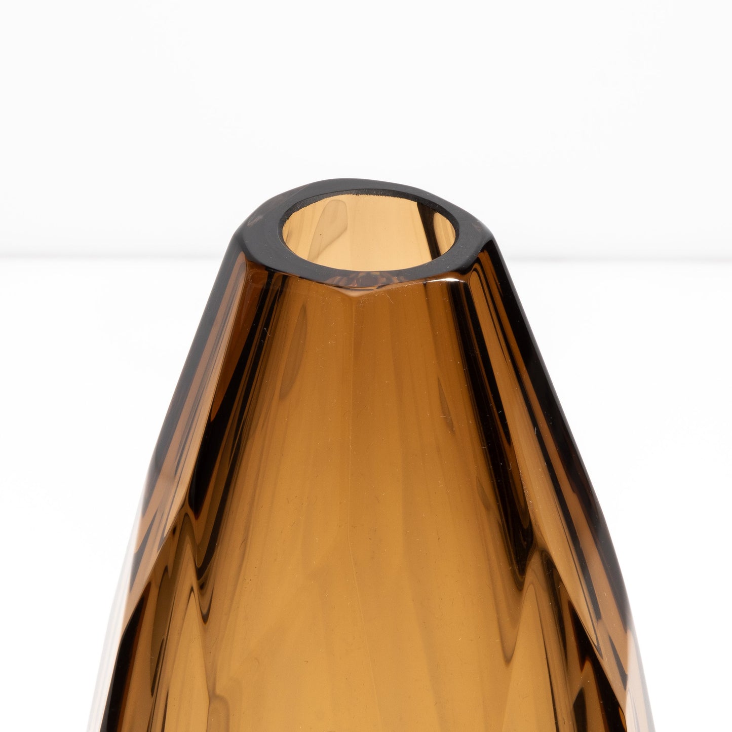 Murano Facet Vase in Tobacco