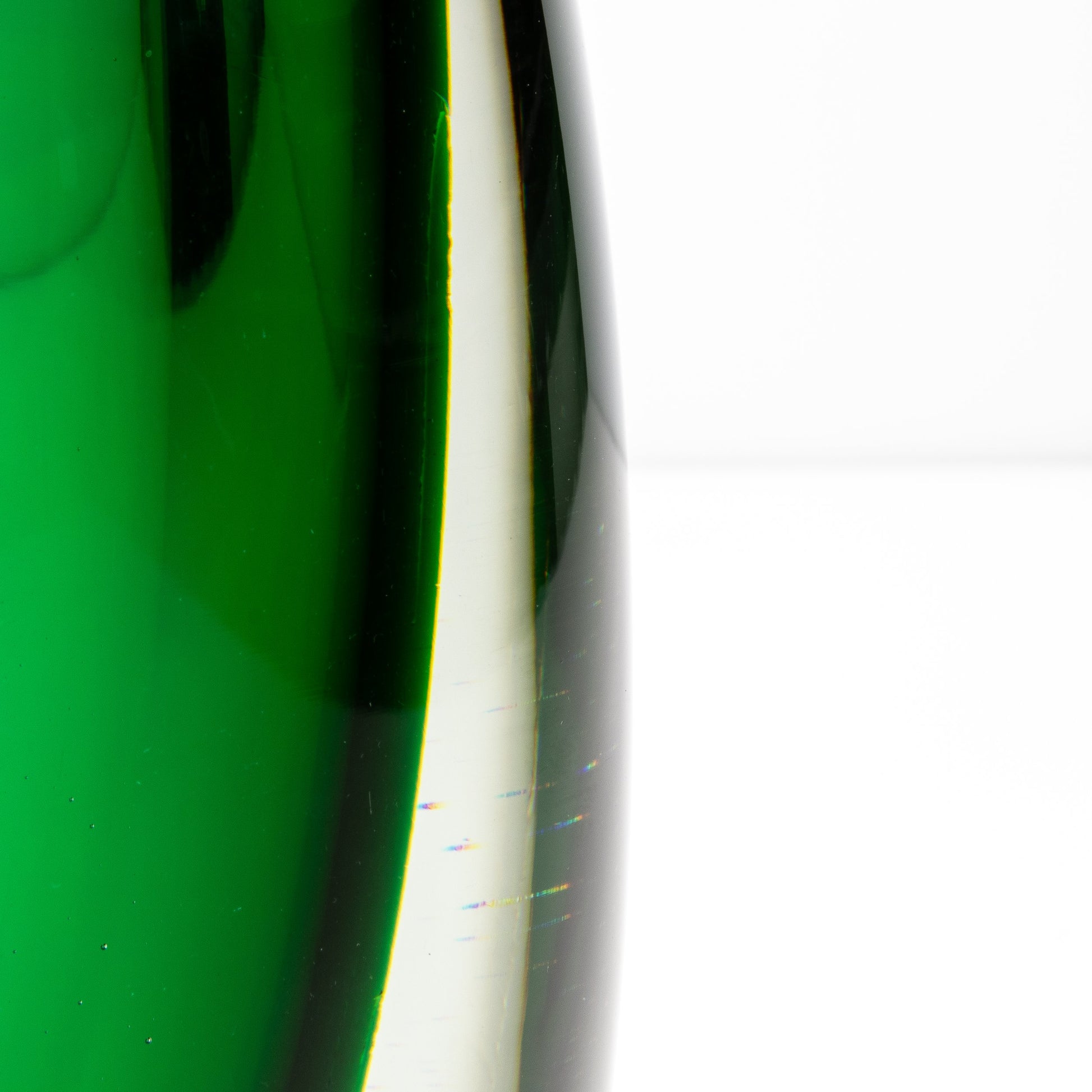 Murano Sommerso Vase in Emerald Green