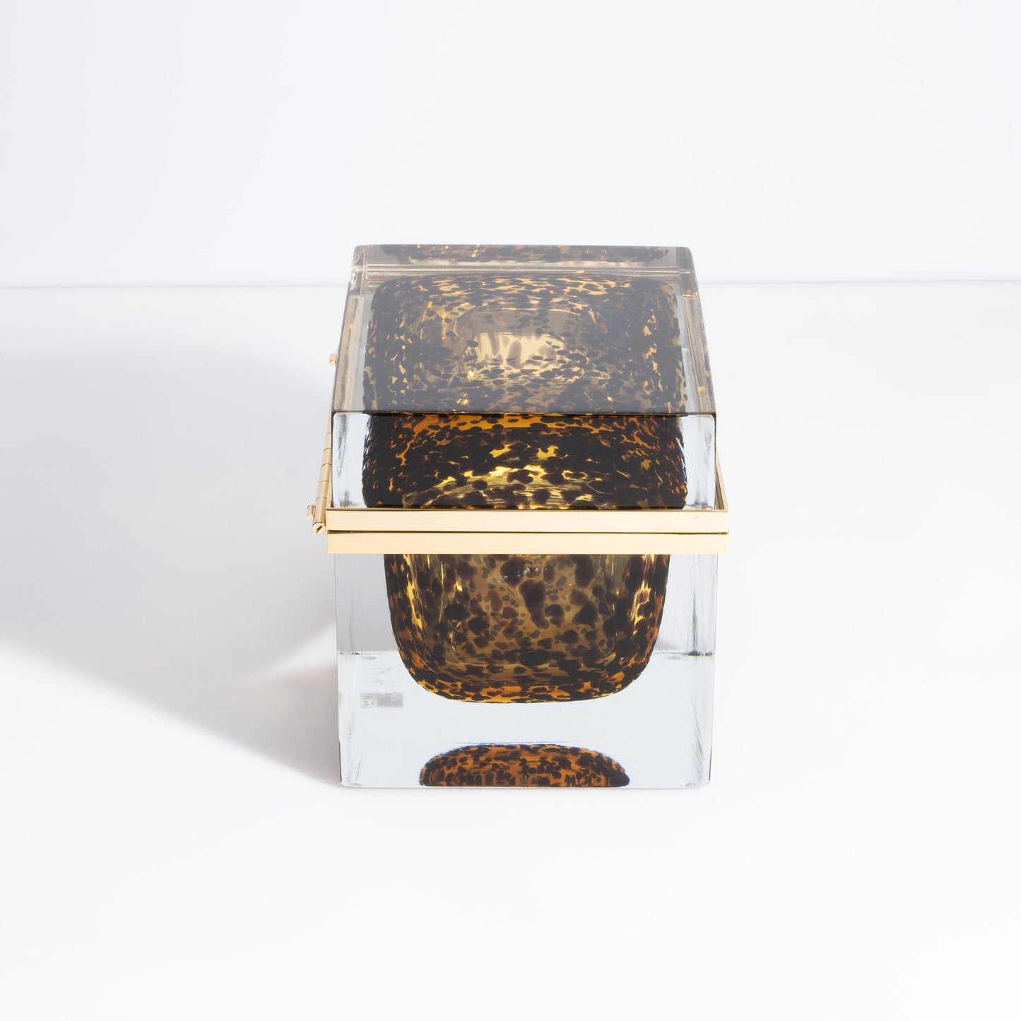 Murano Box with Brass Fittings in Leopard