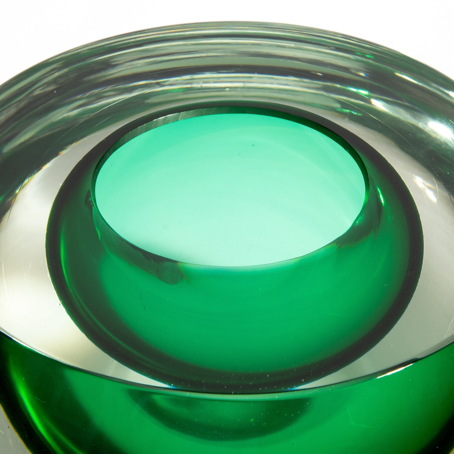 Murano Sphere Vase in Emerald Green