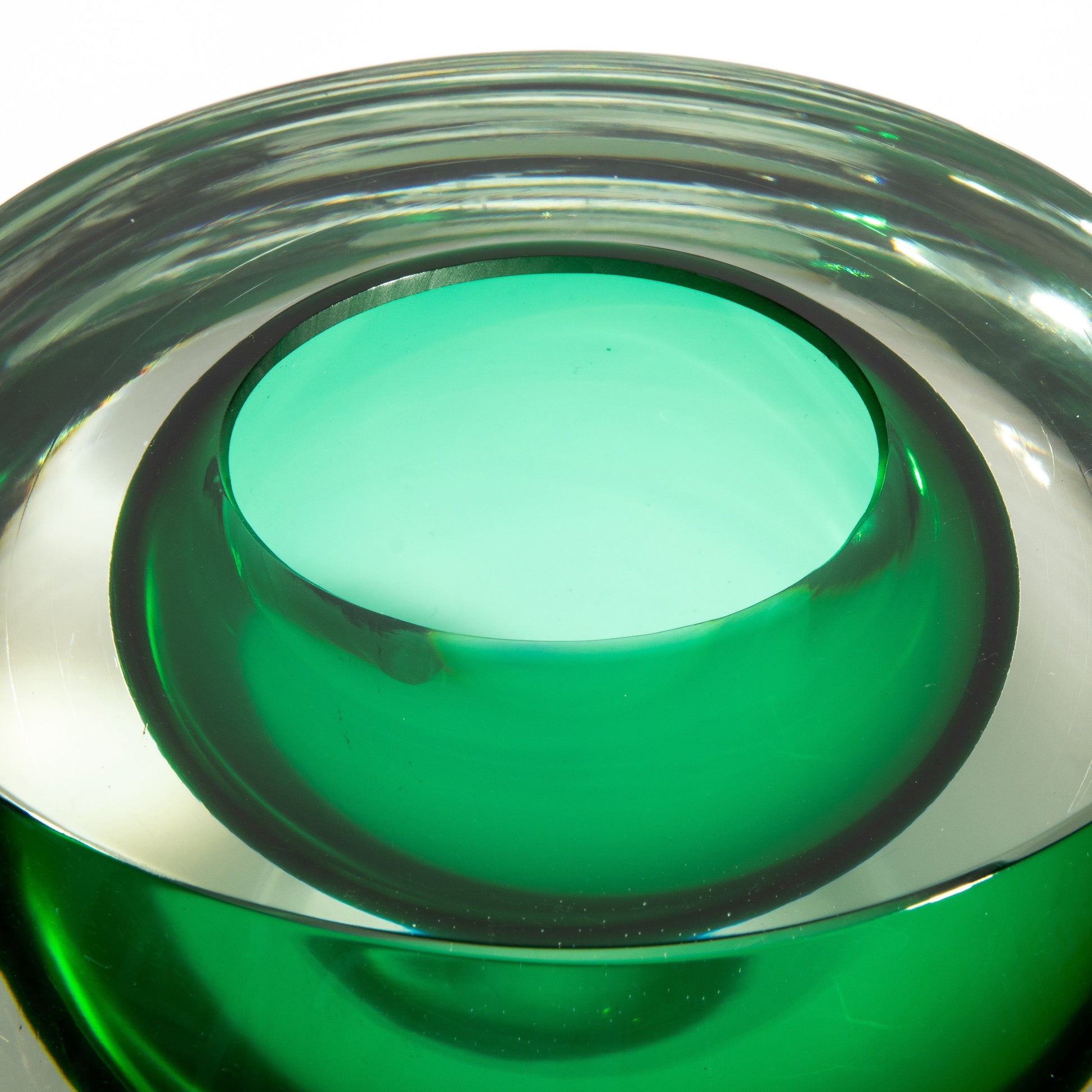 Murano Sphere Vase in Emerald Green