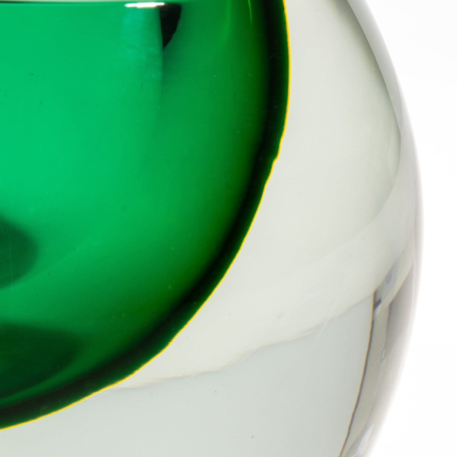 Murano Sphere Vase in Emerald Green