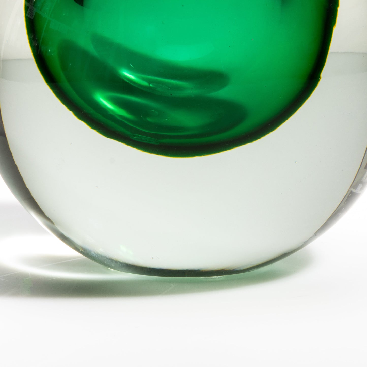 Murano Sphere Vase in Emerald Green