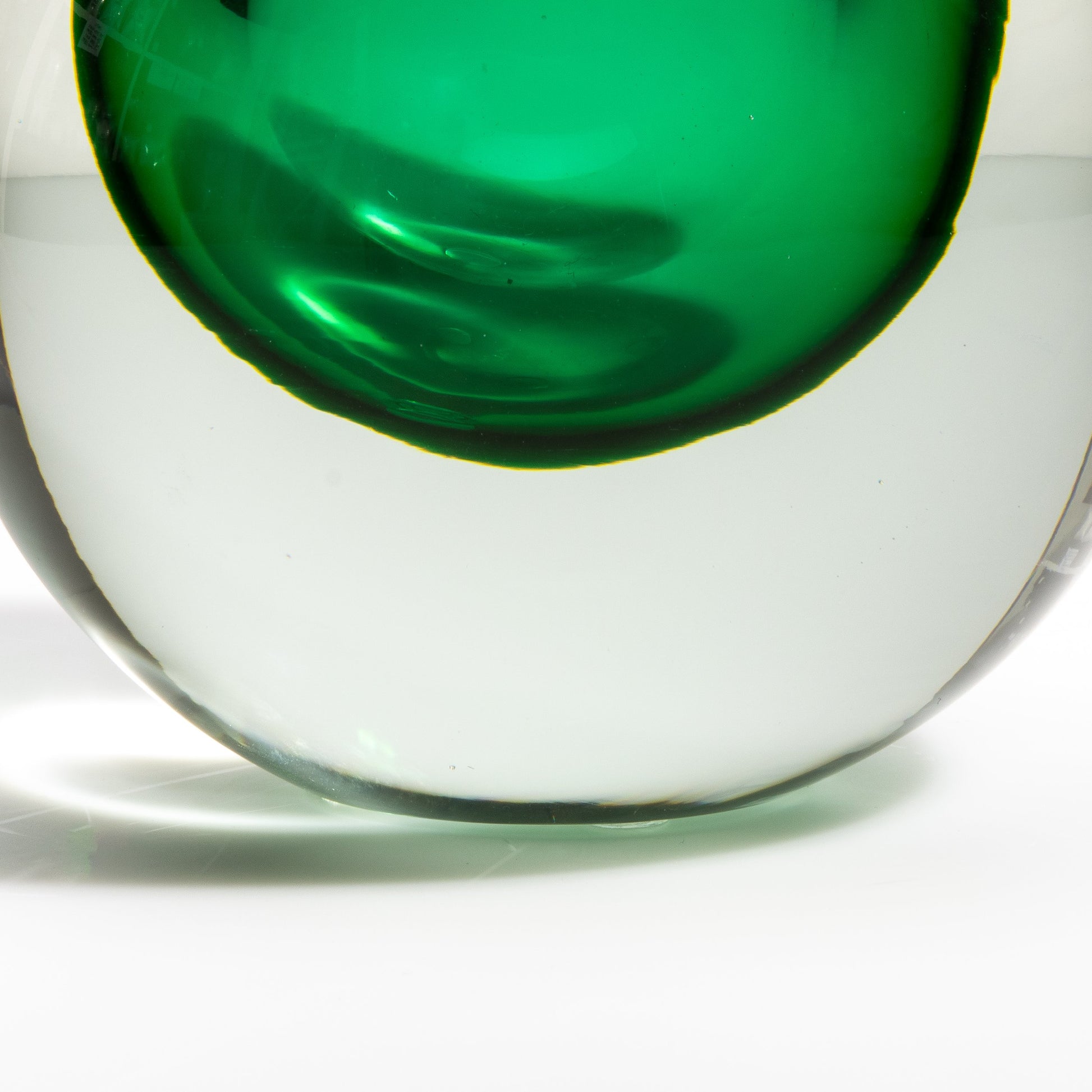 Murano Sphere Vase in Emerald Green
