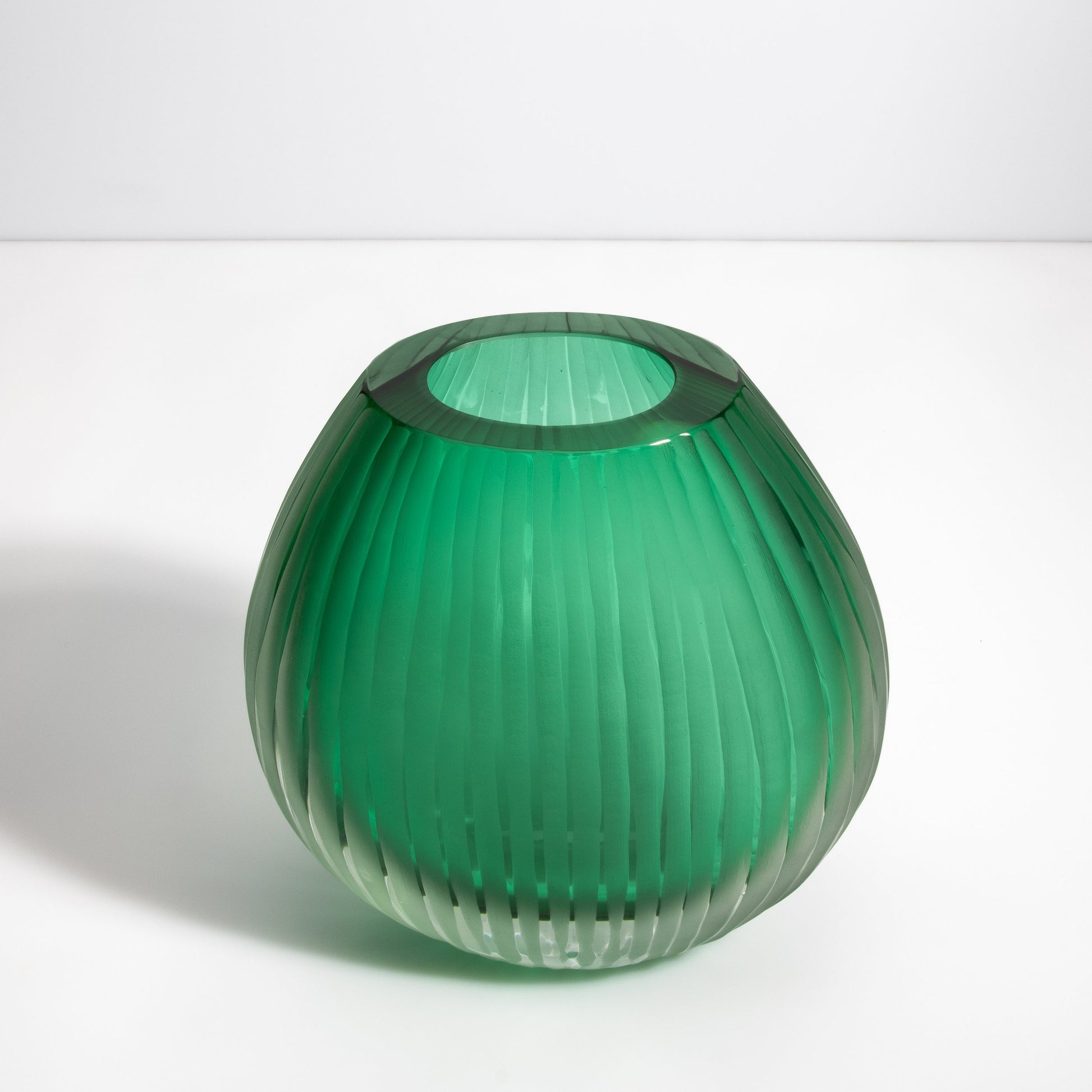 Murano Supreme Vase in Emerald Green