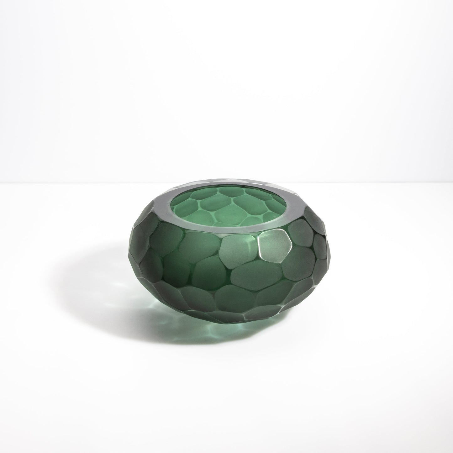 Murano Bowl Battuto Emerald Green