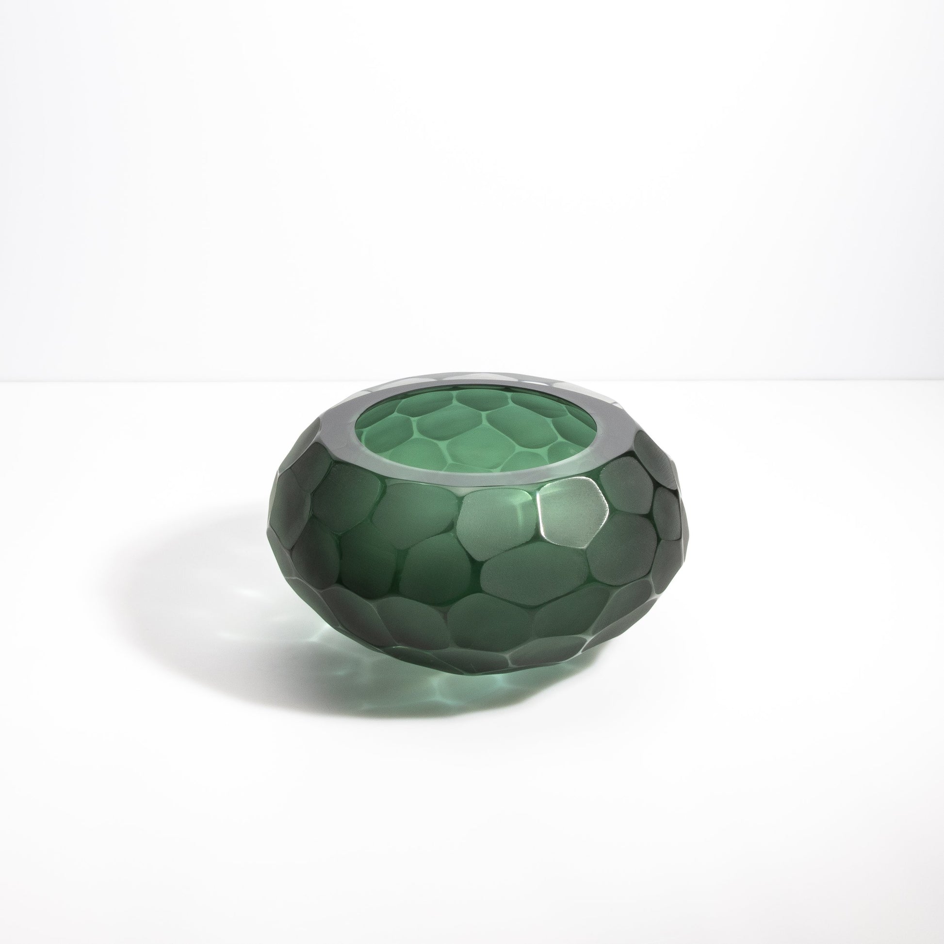 Murano Bowl Battuto Emerald Green