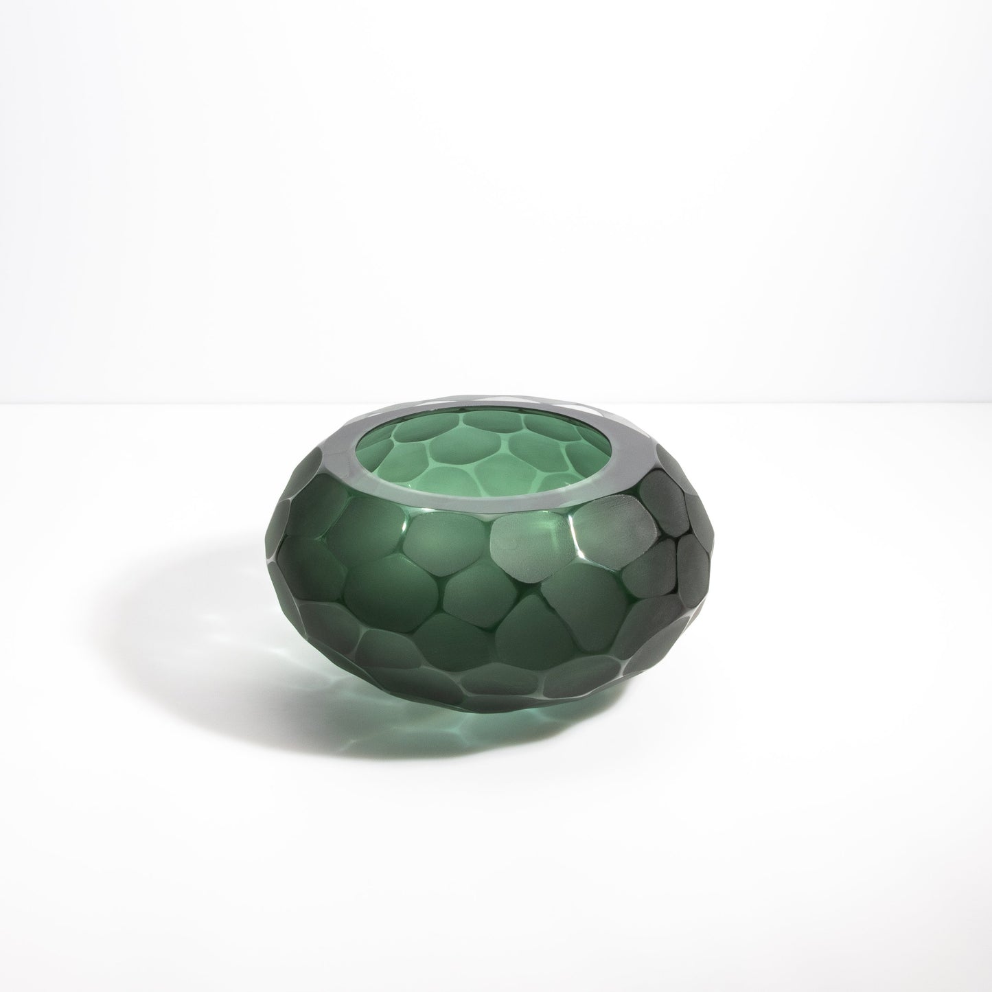 Murano Bowl Battuto Emerald Green