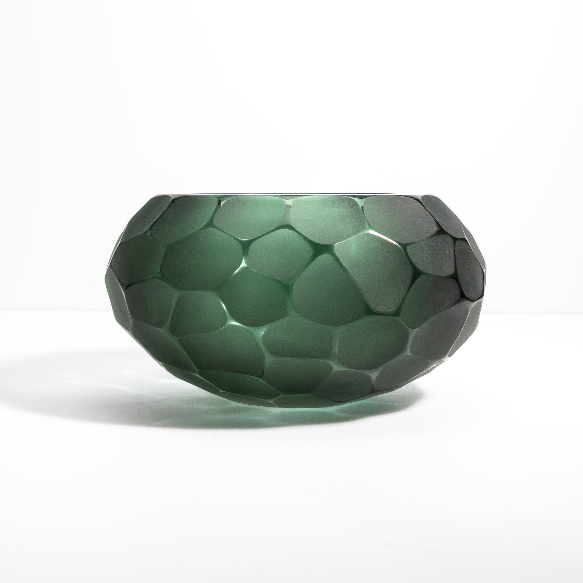 Murano Bowl Battuto Emerald Green