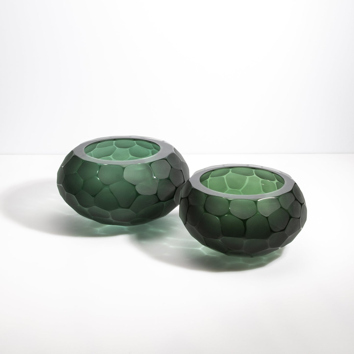 Murano Bowl Battuto Emerald Green