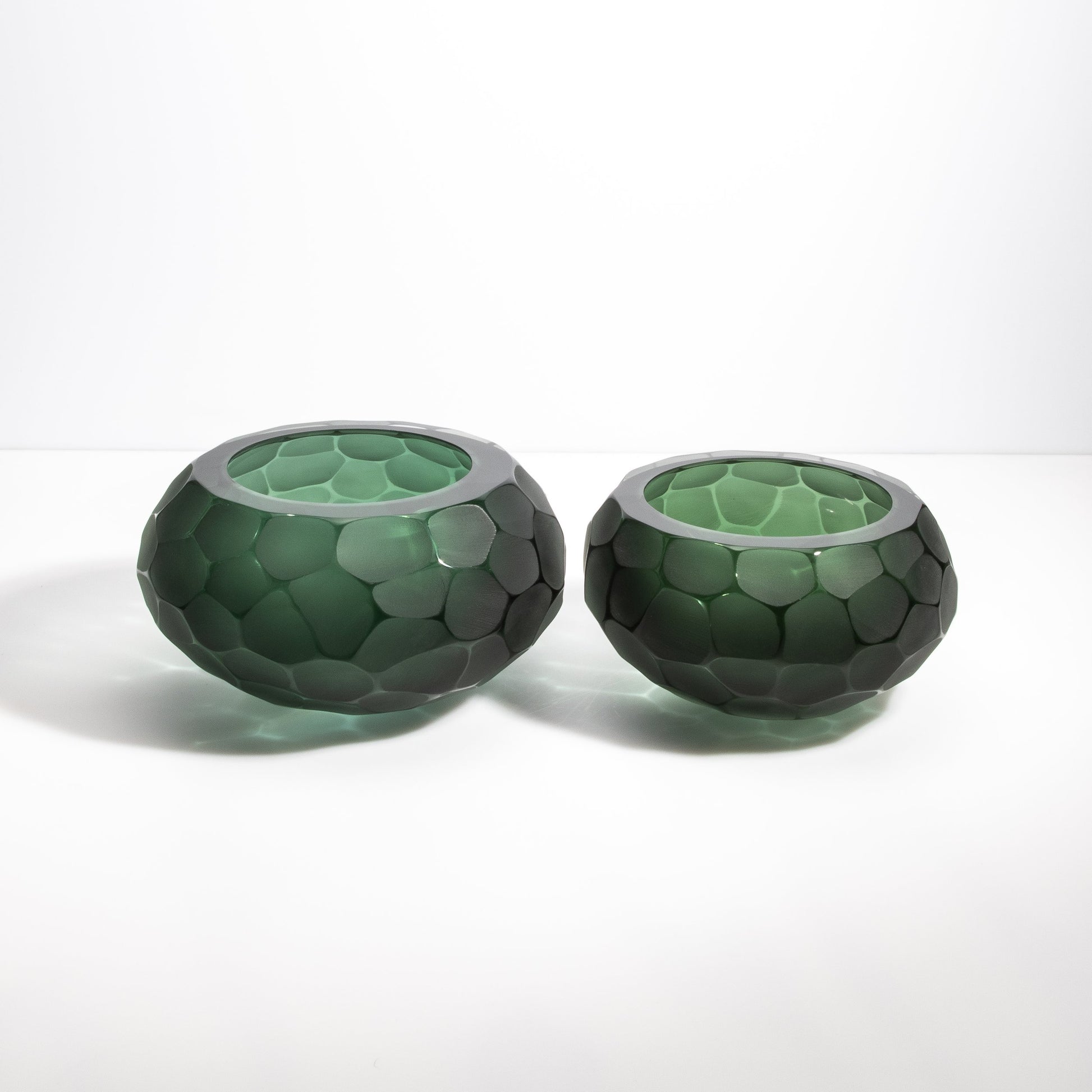 Murano Bowl Battuto Emerald Green