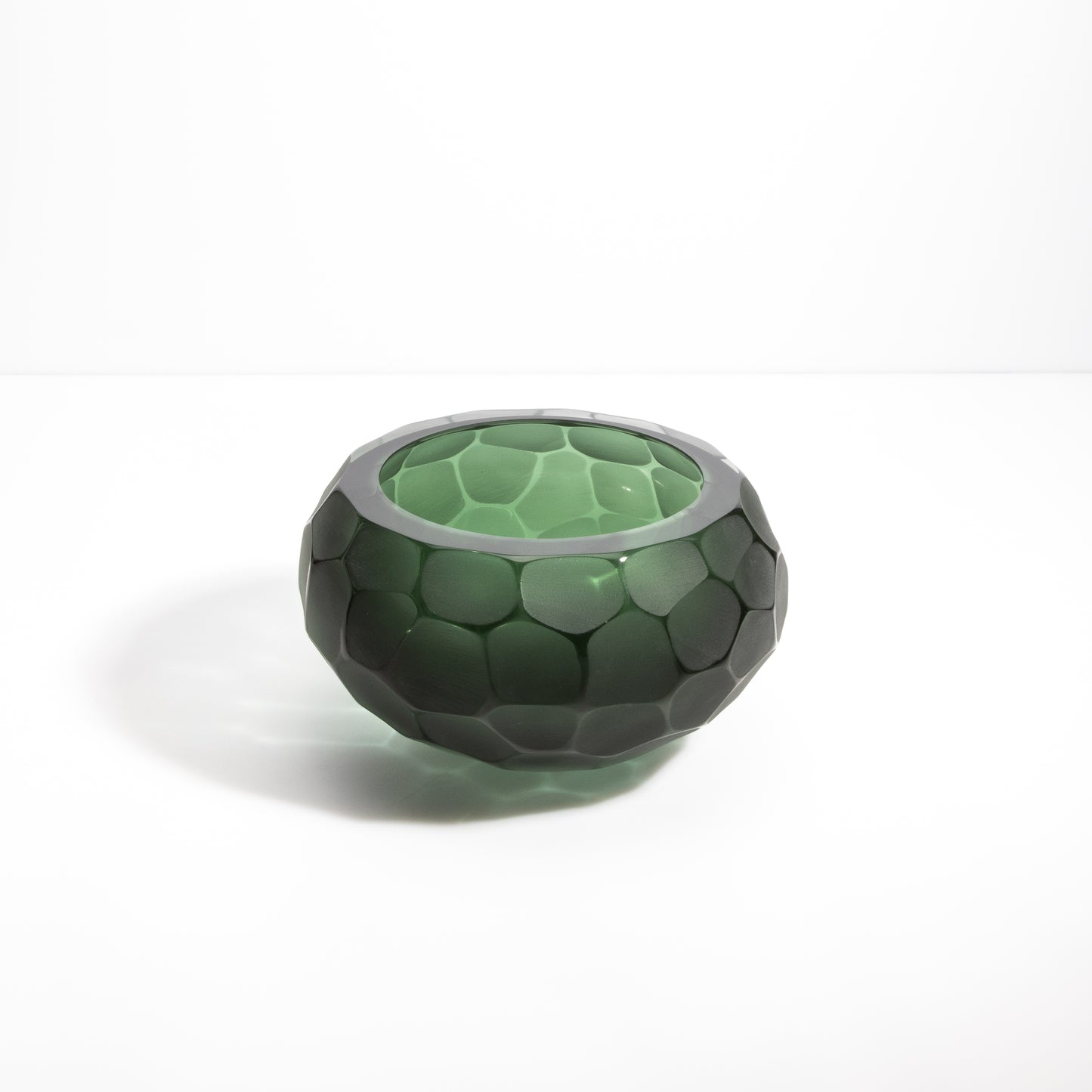 Murano Bowl Battuto Emerald Green