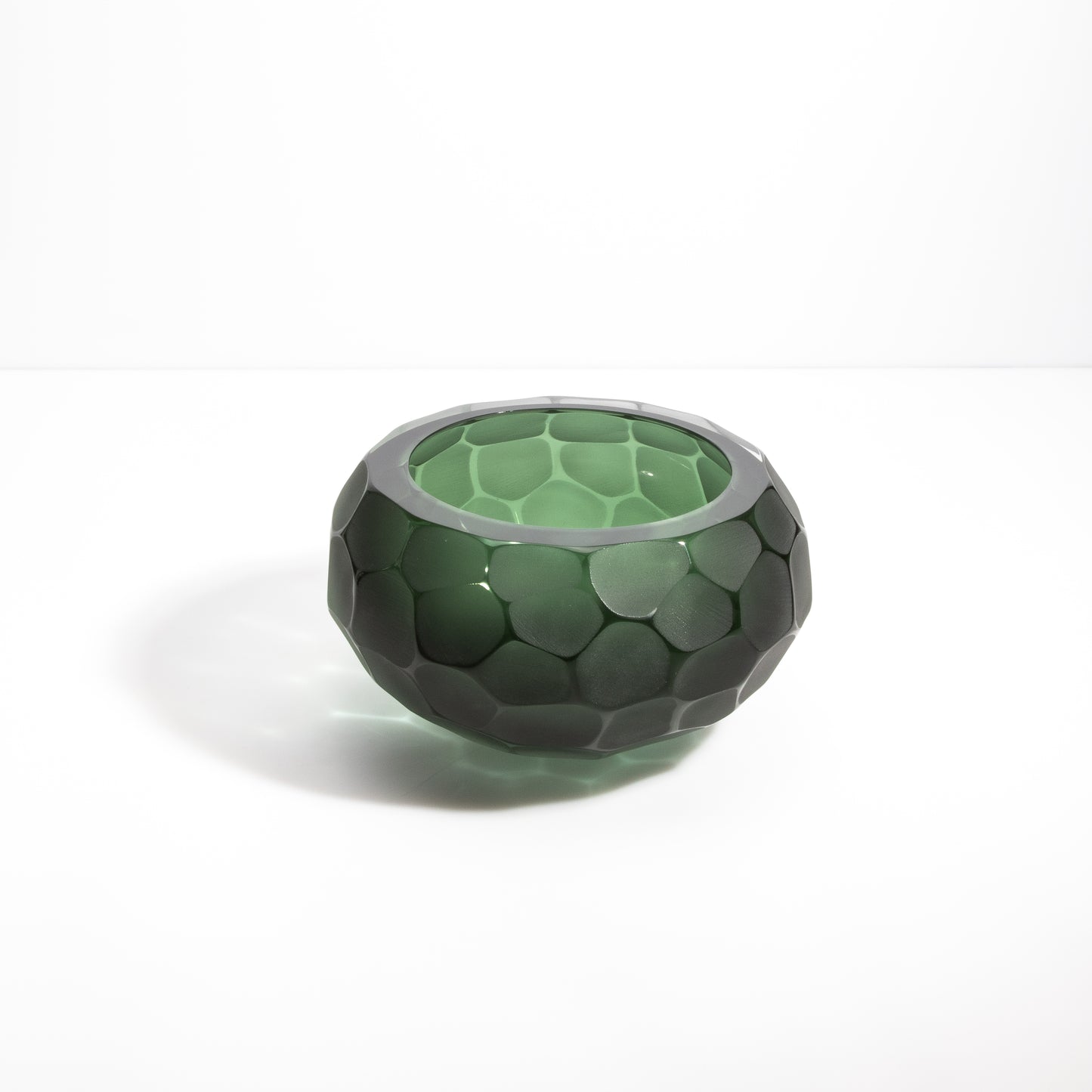 Murano Bowl Battuto Emerald Green