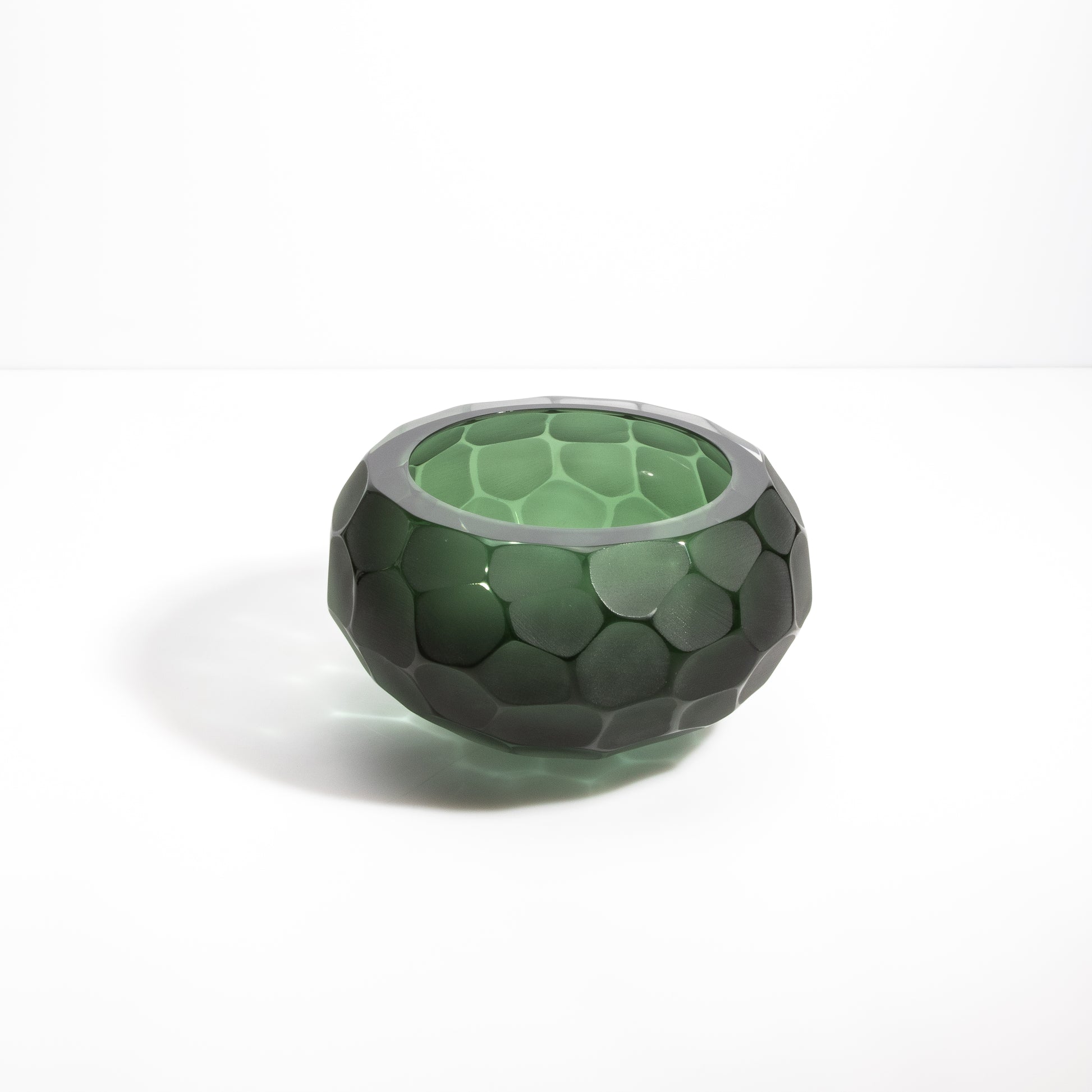 Murano Bowl Battuto Emerald Green