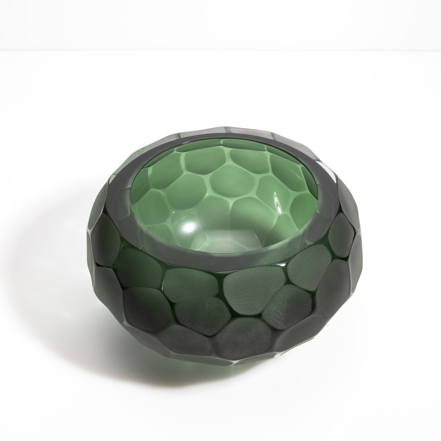 Murano Bowl Battuto Emerald Green