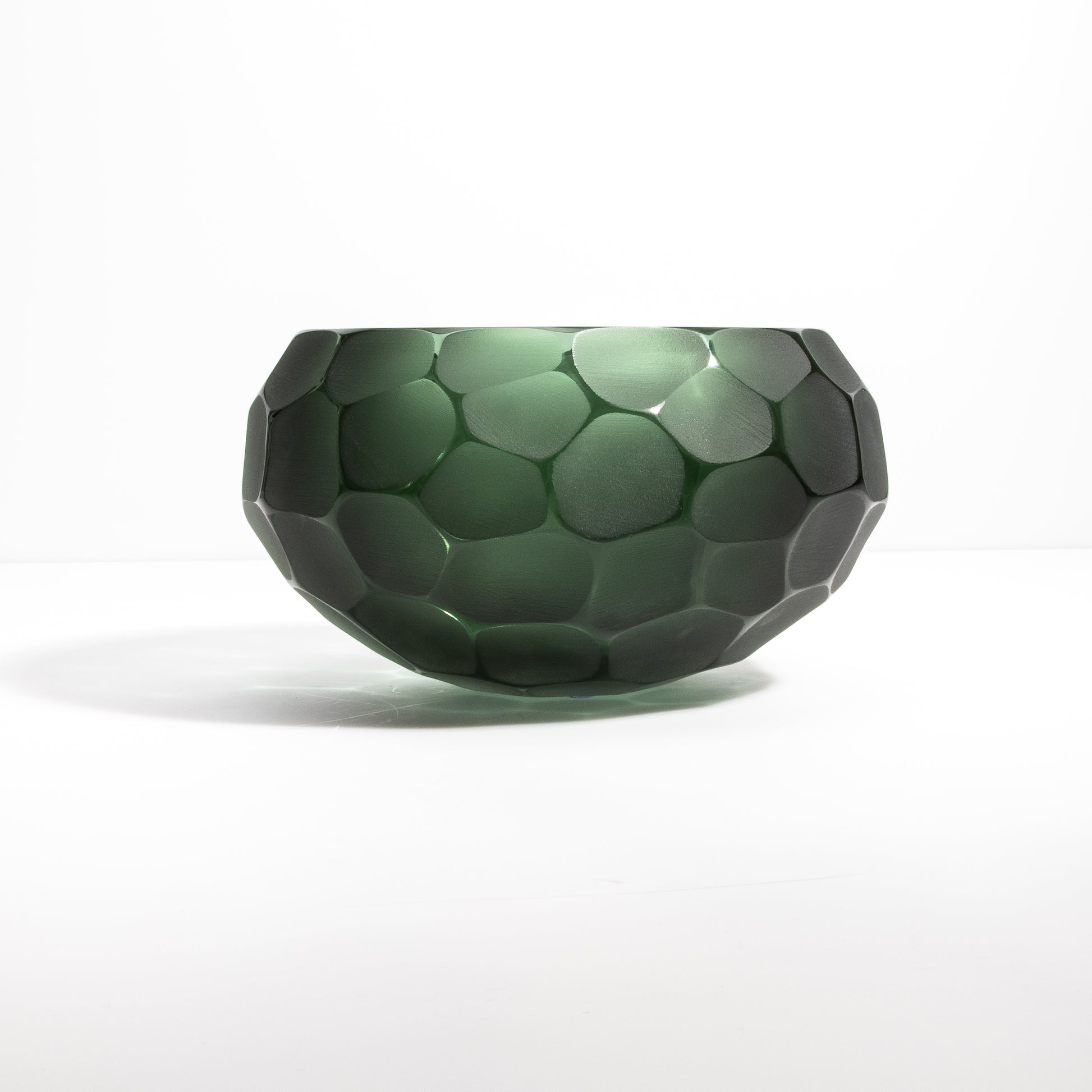 Murano Bowl Battuto Emerald Green