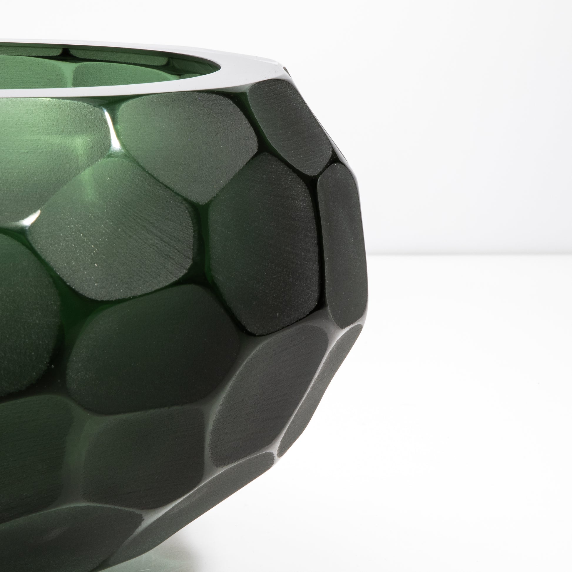Murano Bowl Battuto Emerald Green