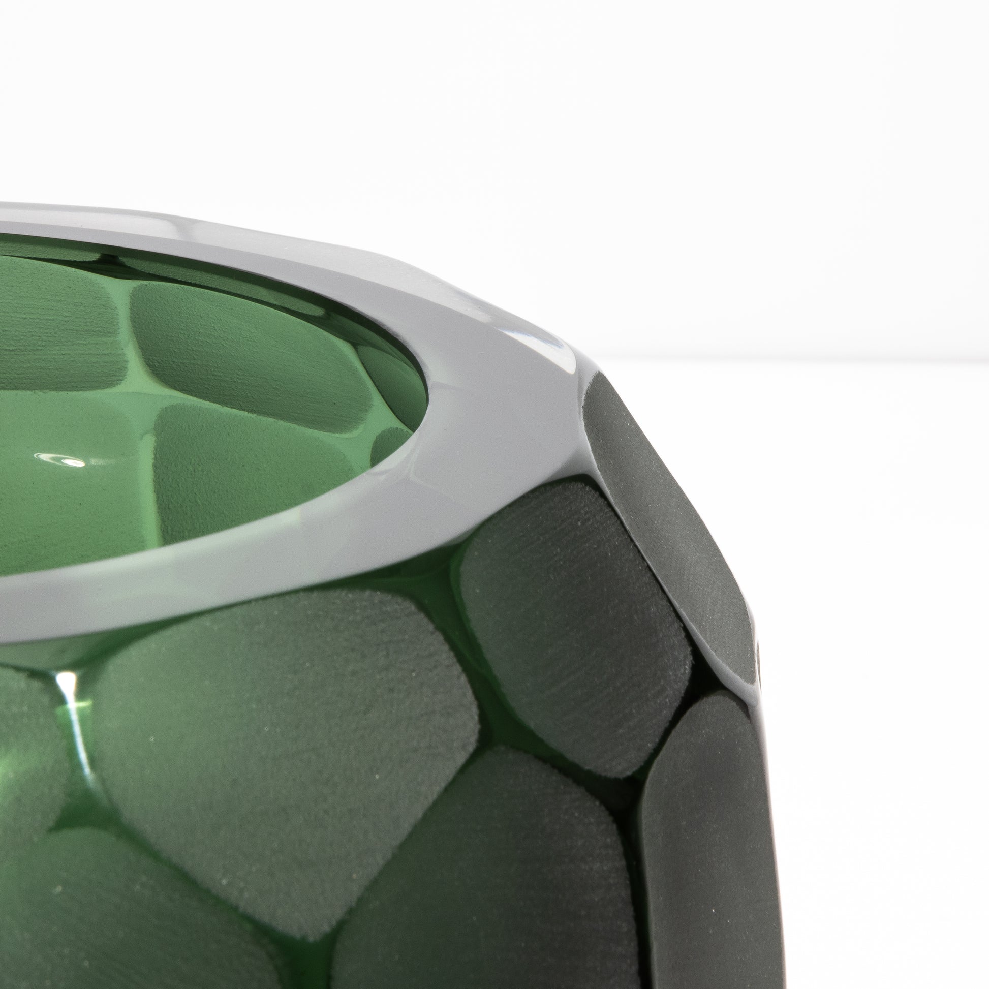 Murano Bowl Battuto Emerald Green