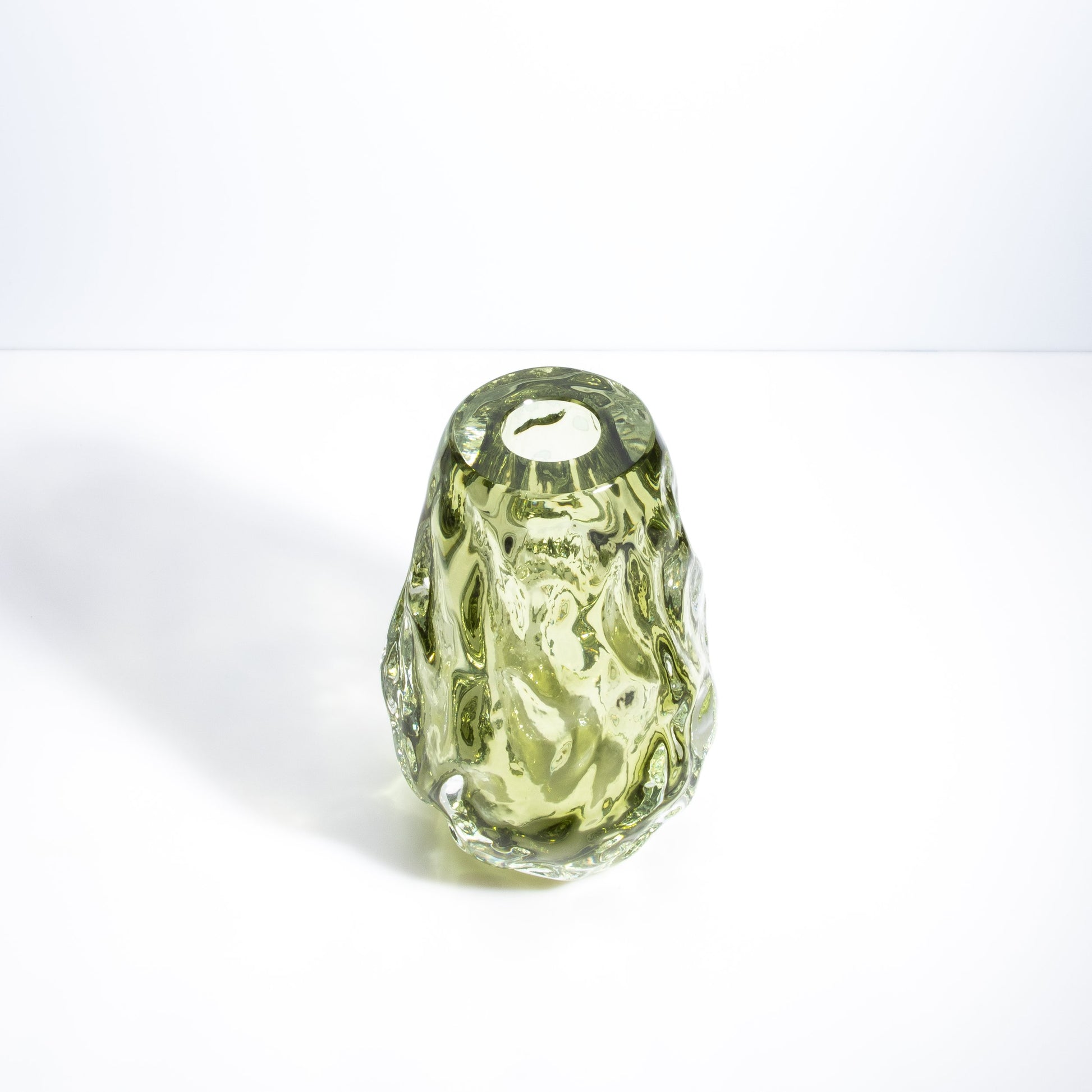 Murano Burri Vase in Light Olive Green
