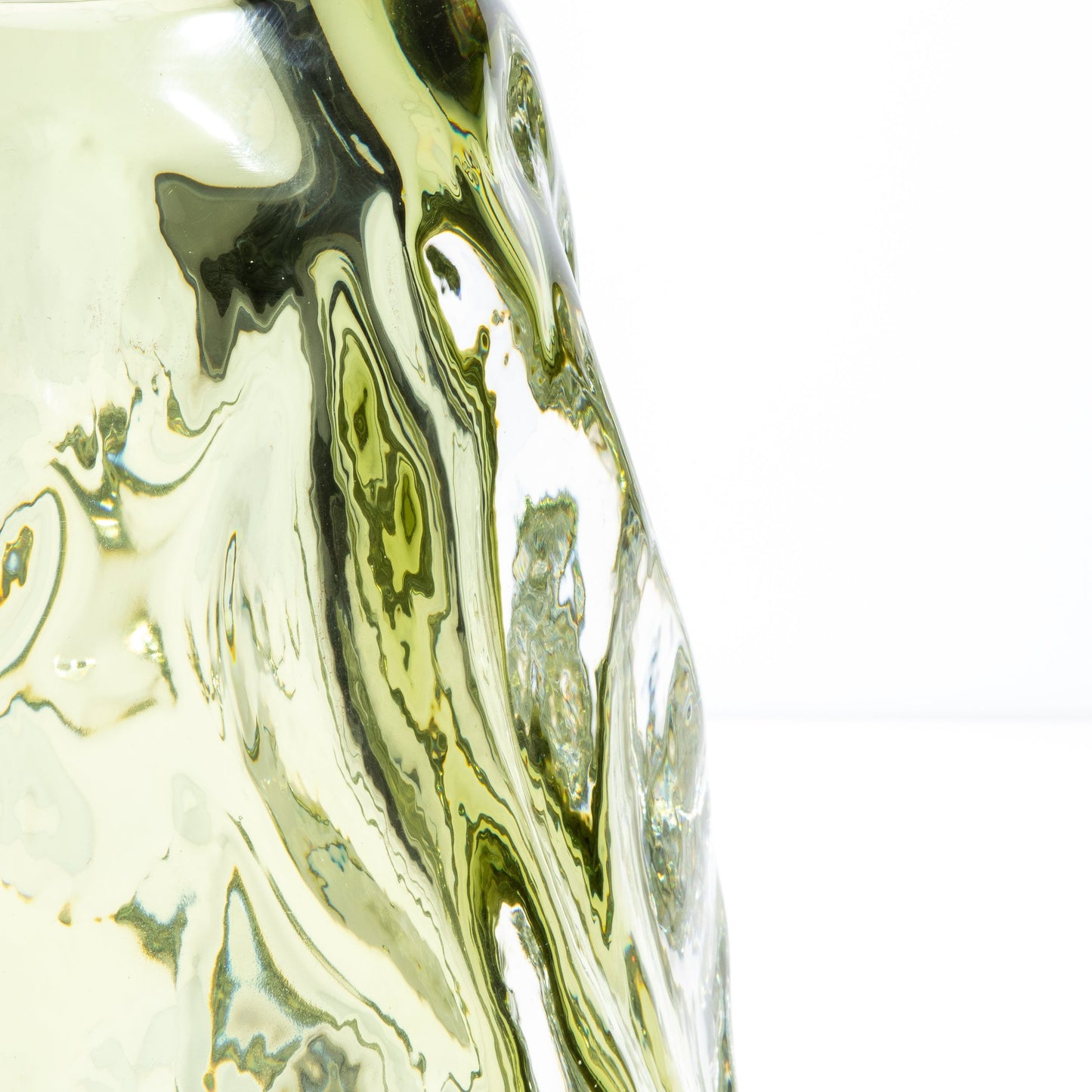 Murano Burri Vase in Light Olive Green