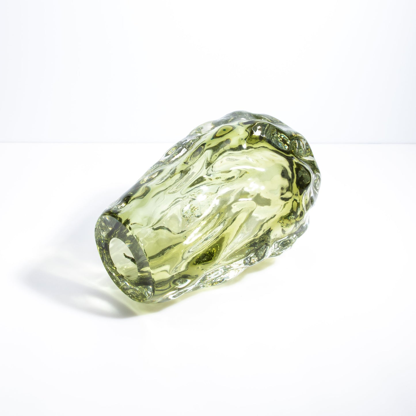 Murano Burri Vase in Light Olive Green