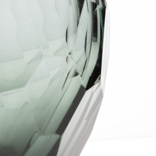 Murano Faceted Vase in Grey