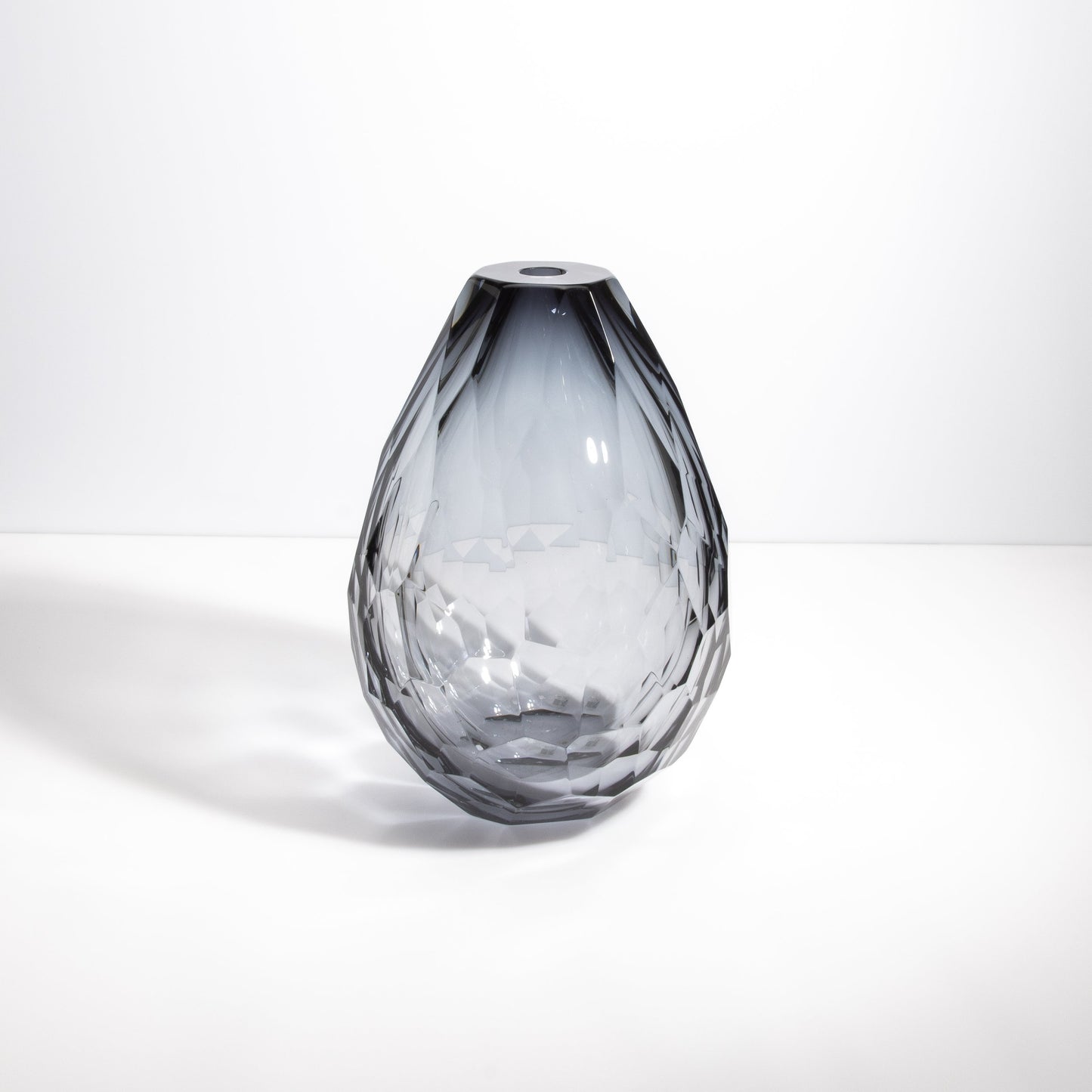 Murano Barrel Vase in Grey
