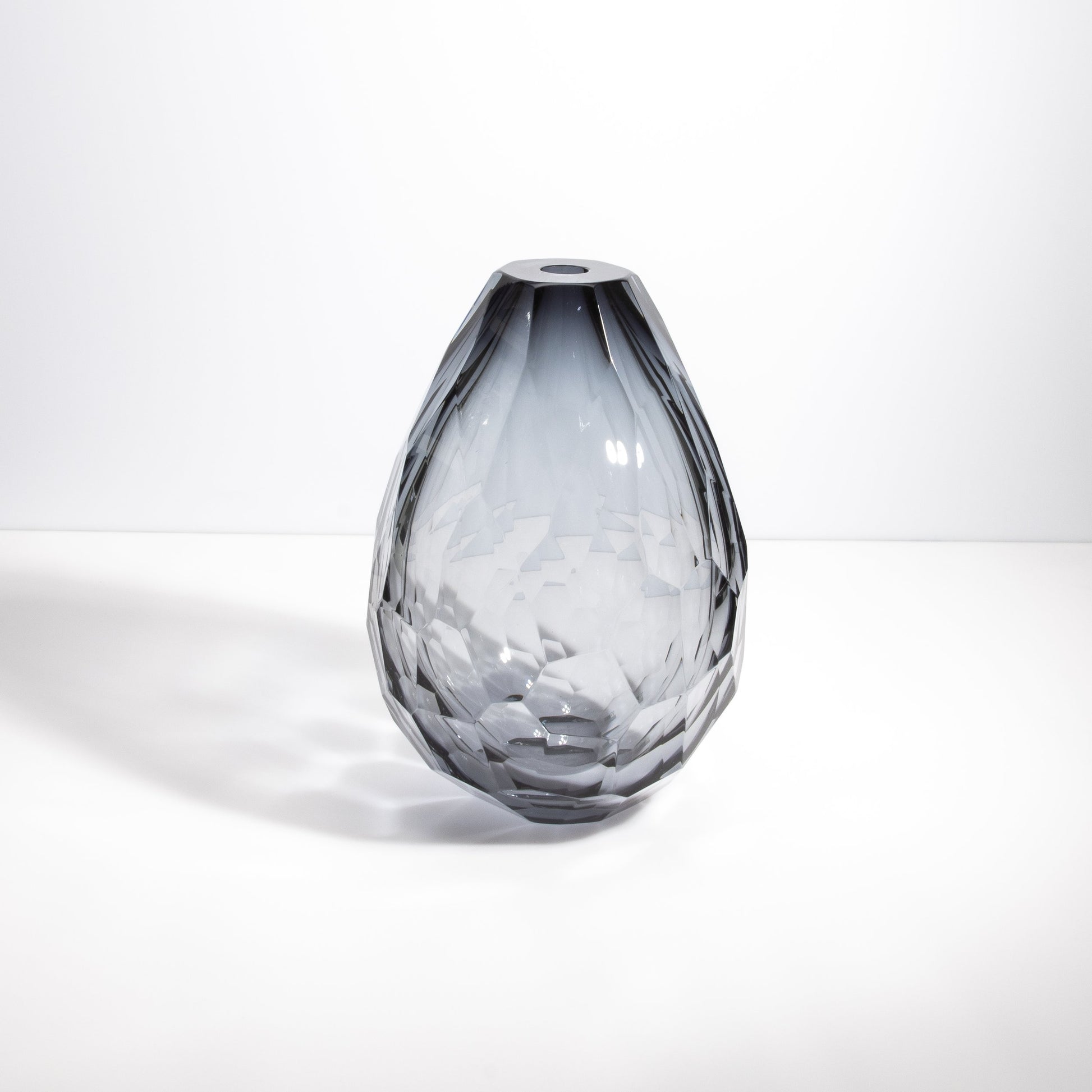 Murano Barrel Vase in Grey