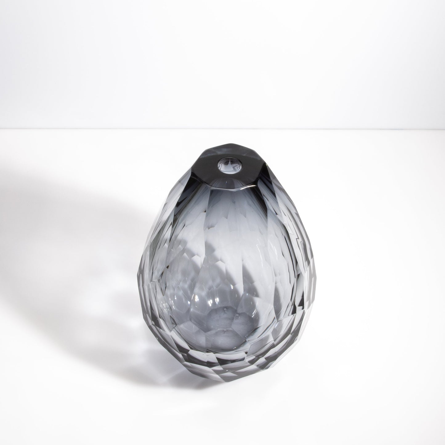 Murano Barrel Vase in Grey