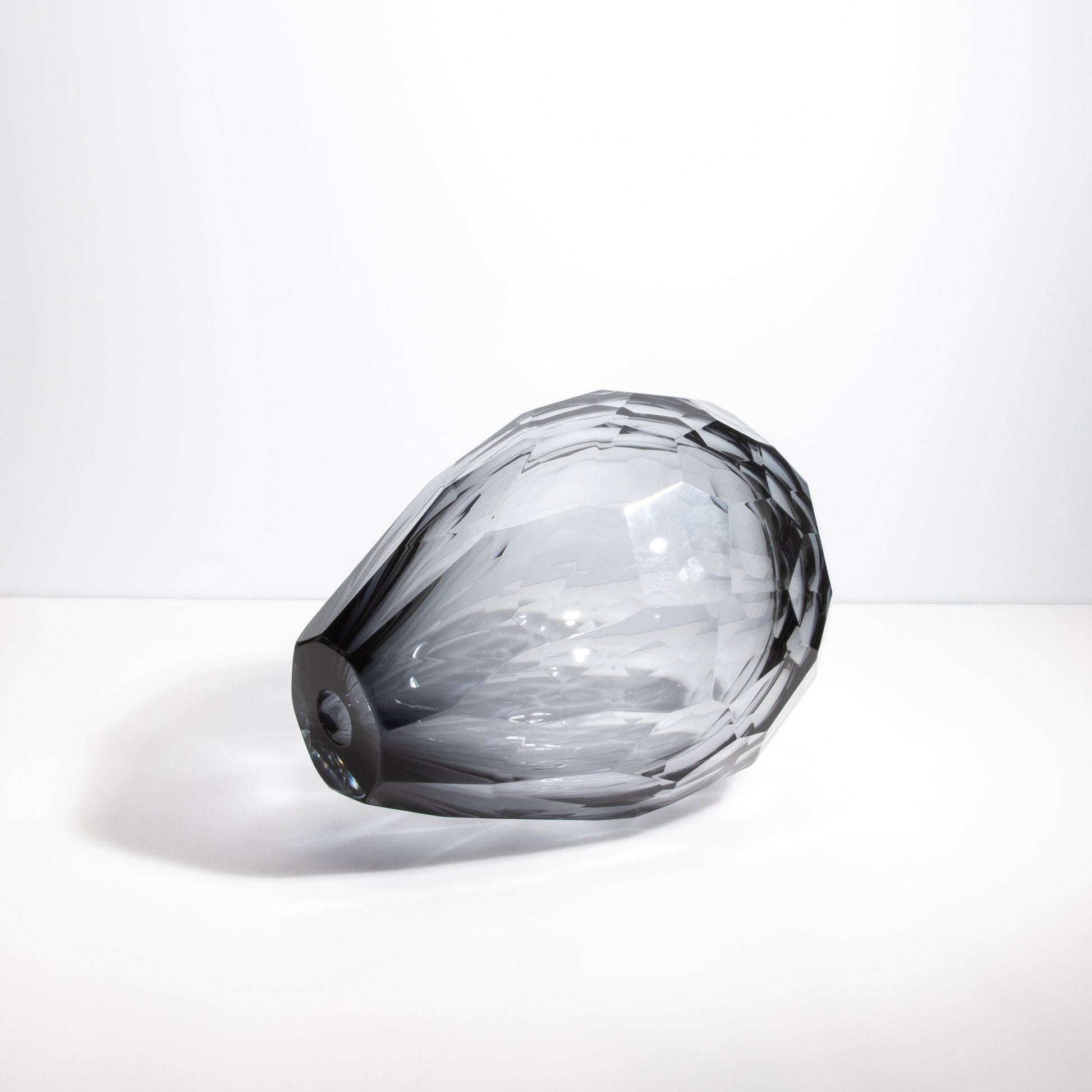 Murano Barrel Vase in Grey