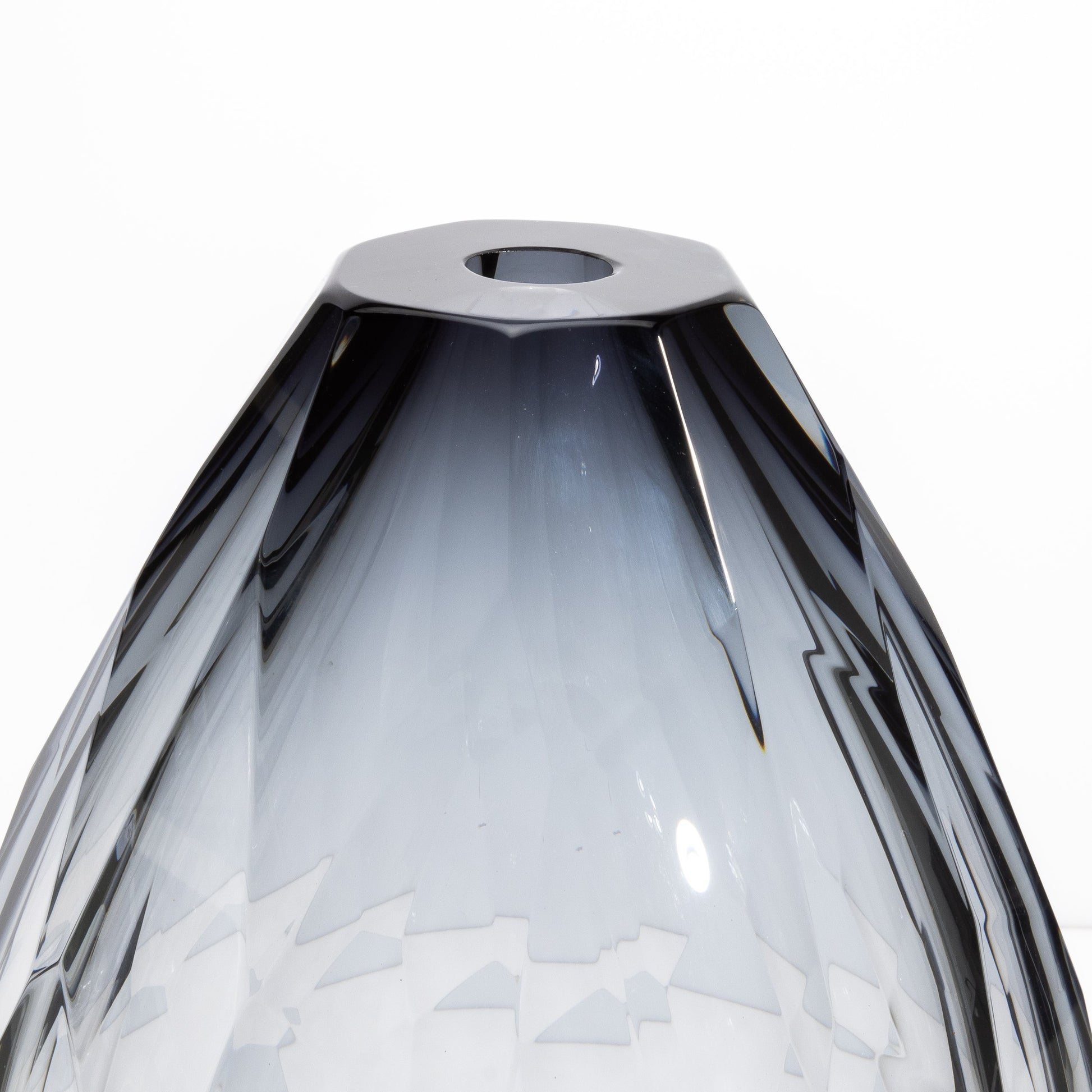 Murano Barrel Vase in Grey