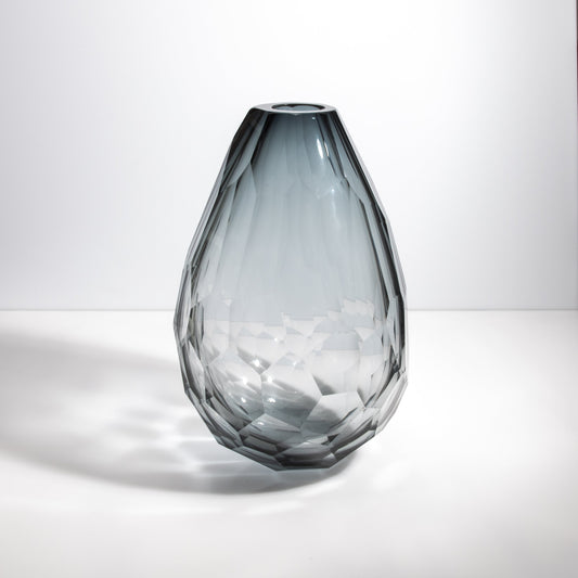 Murano Barrel Vase in Grey