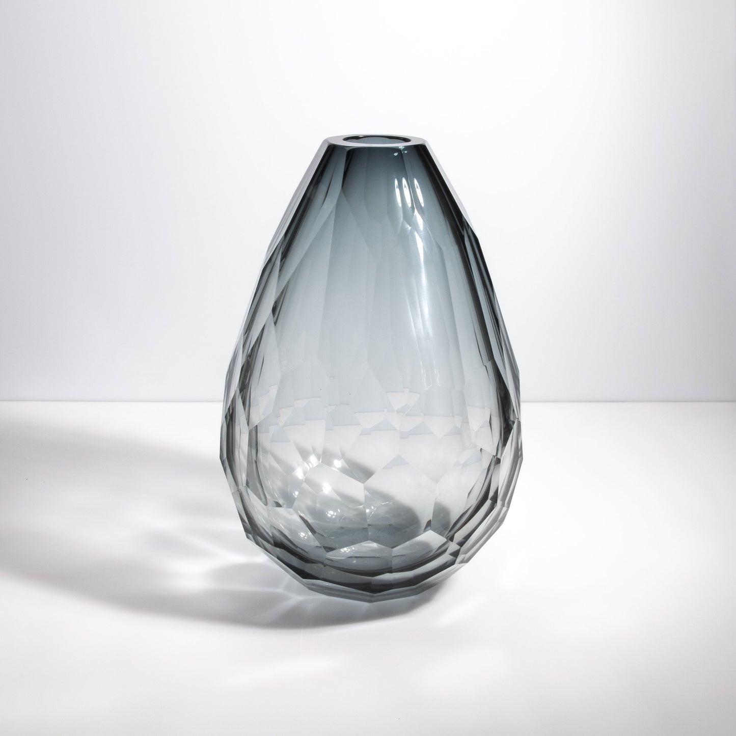Murano Barrel Vase in Grey