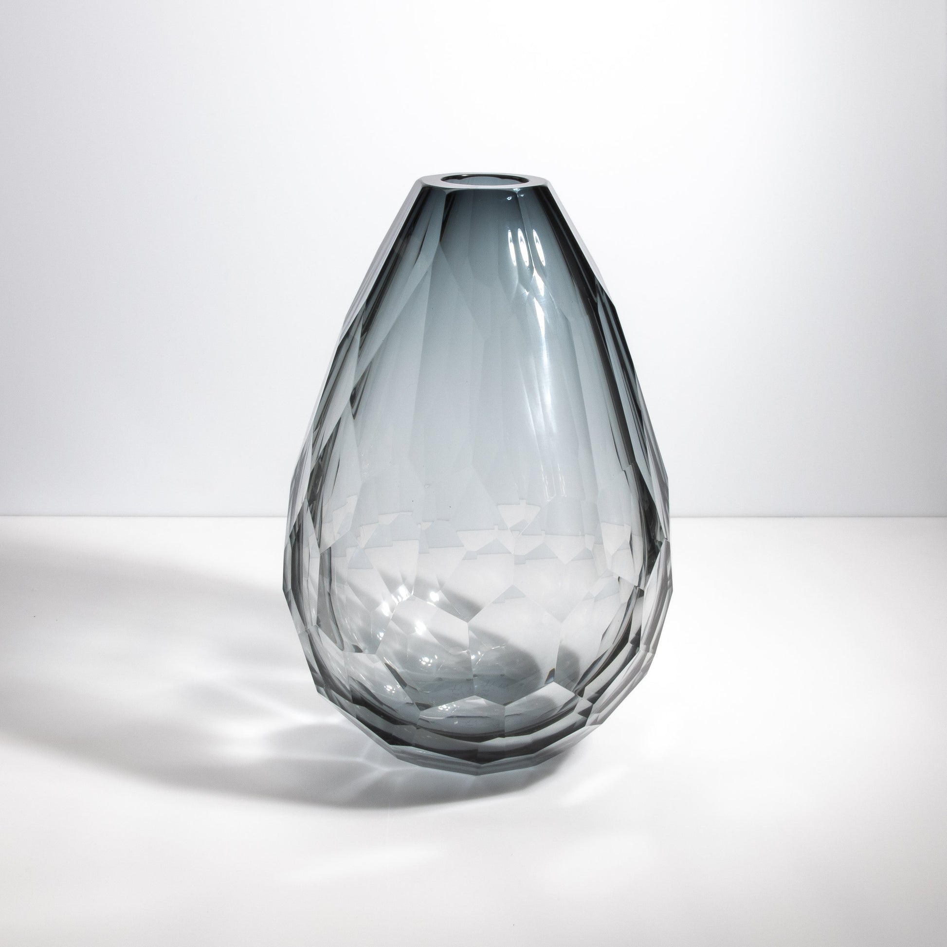 Murano Barrel Vase in Grey