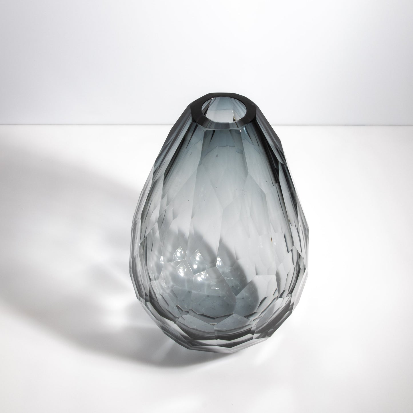 Murano Barrel Vase in Grey