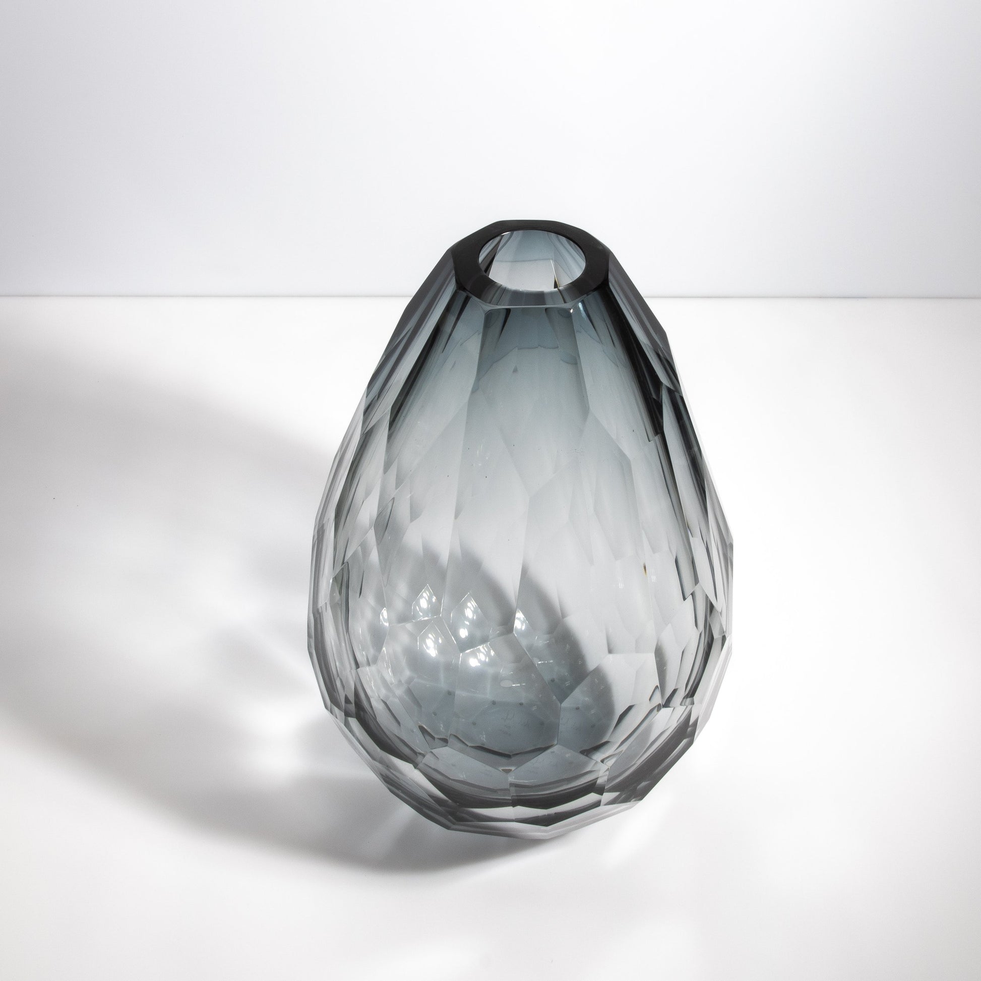 Murano Barrel Vase in Grey