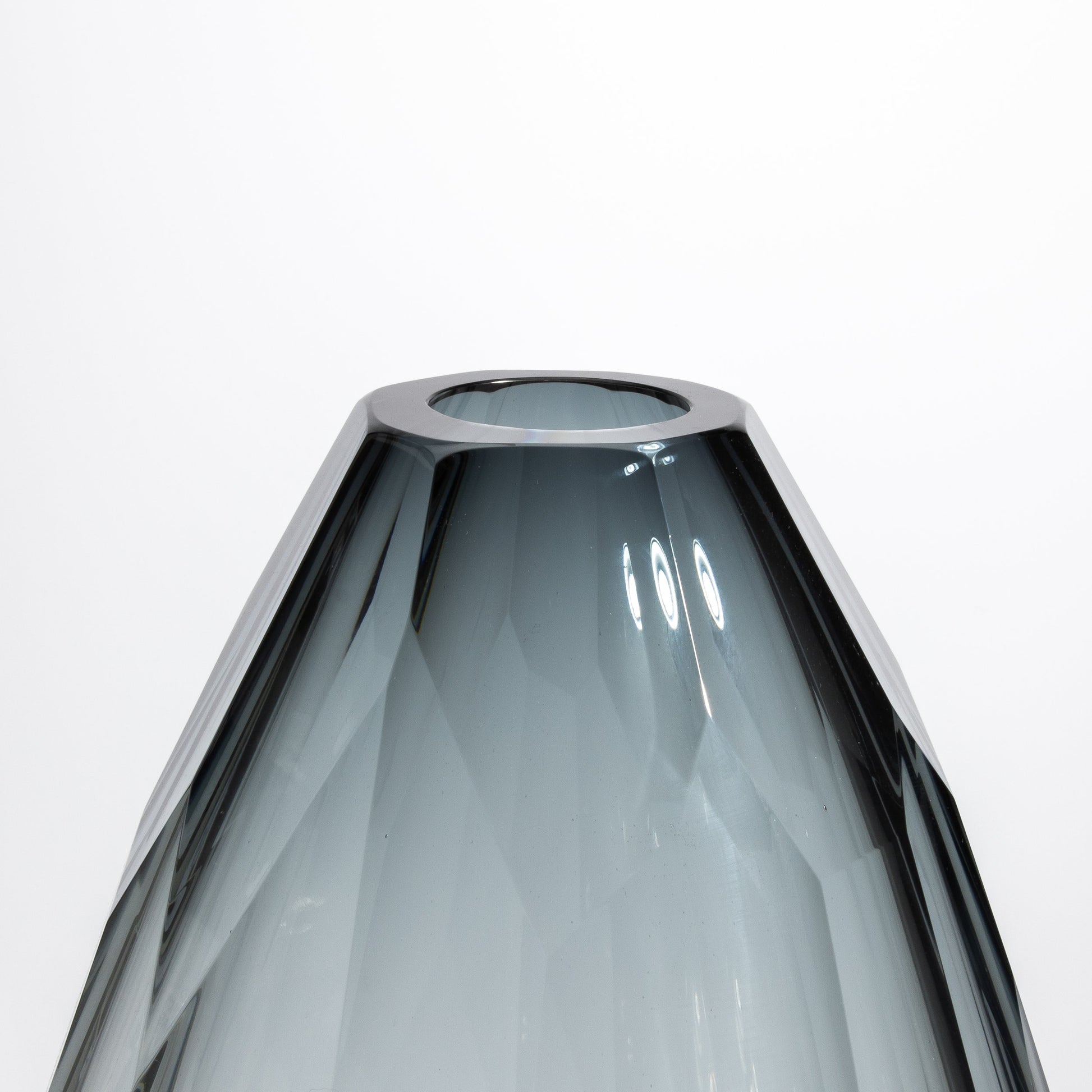 Murano Barrel Vase in Grey