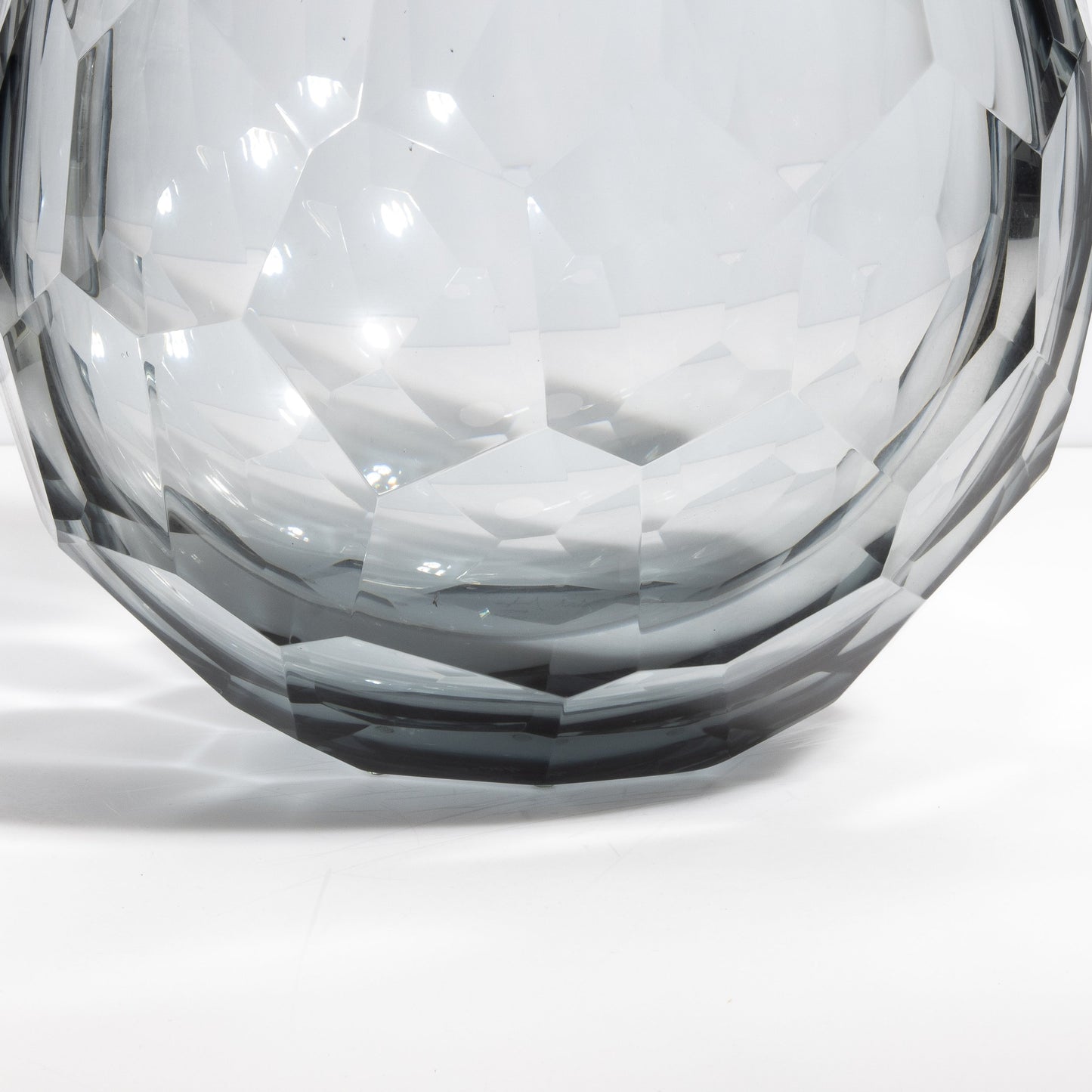 Murano Barrel Vase in Grey