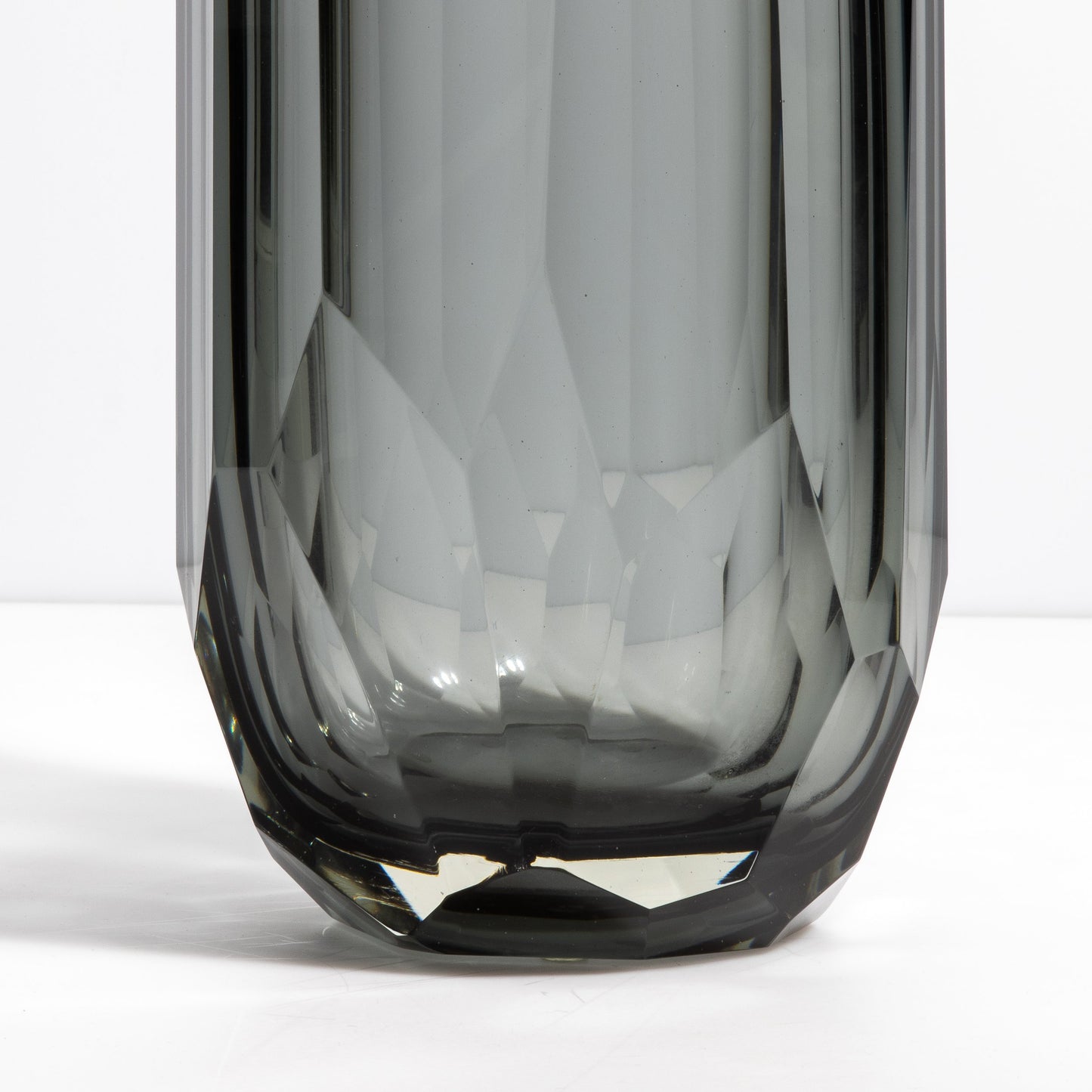 Murano Beveled Vase in Grey