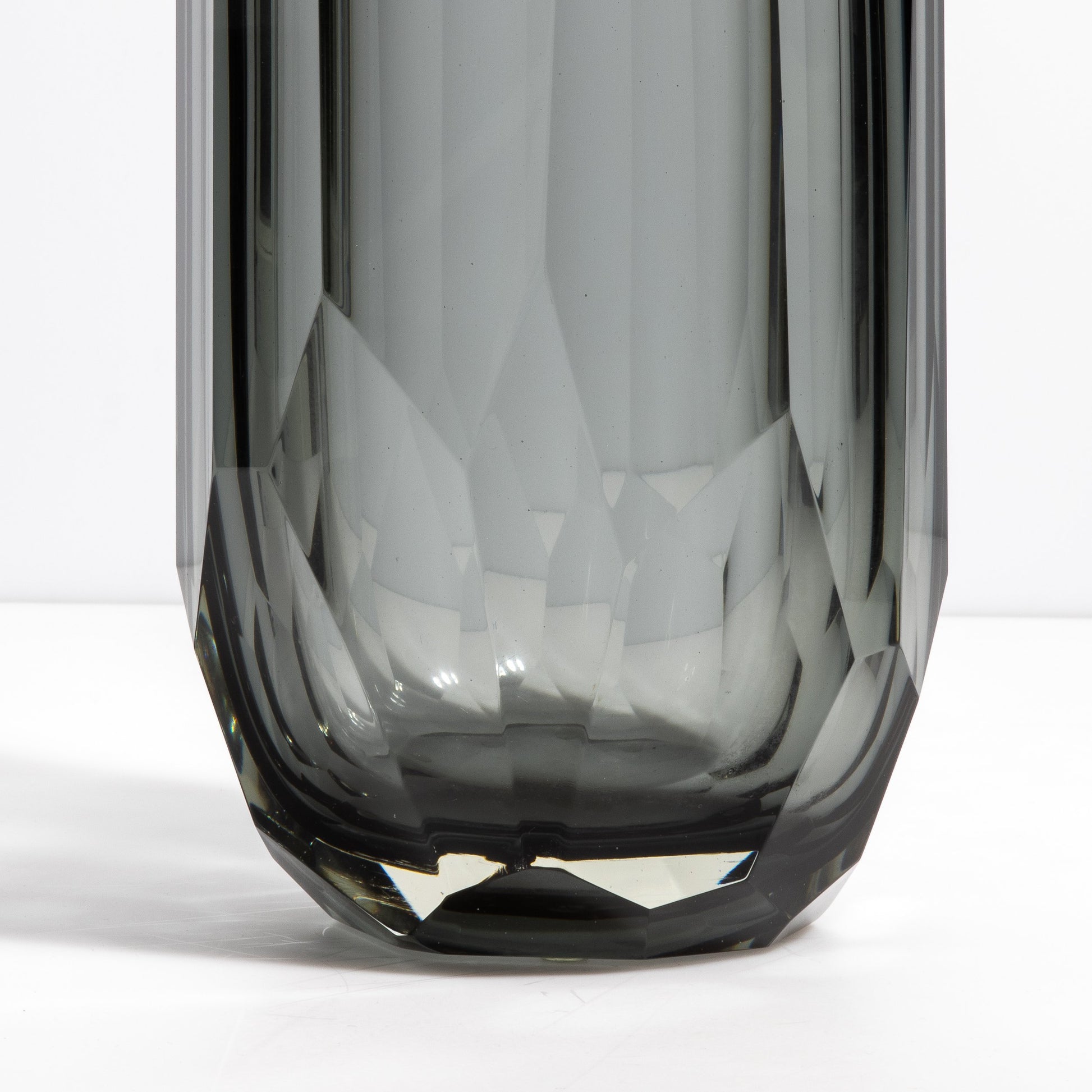 Murano Beveled Vase in Grey