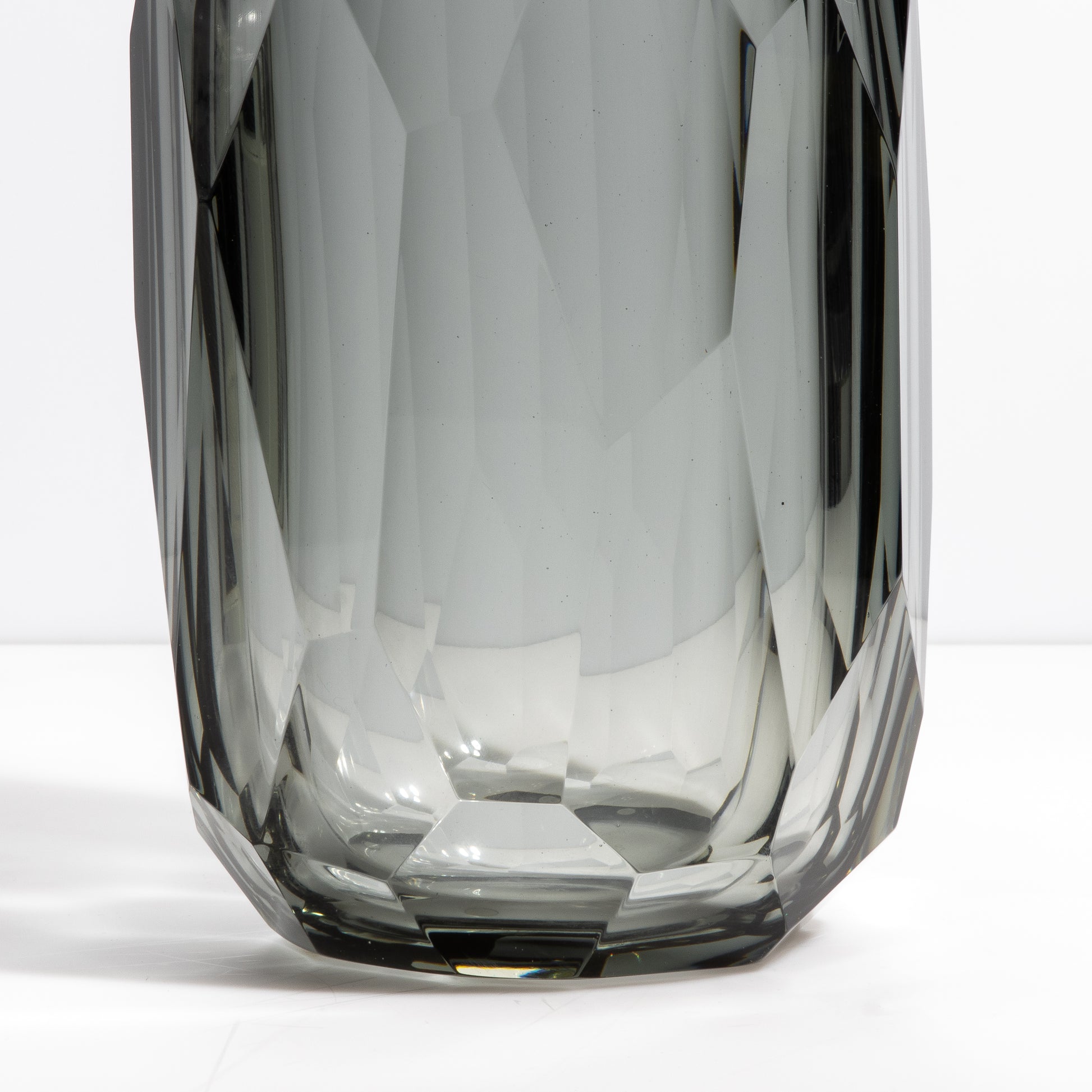 Murano Beveled Vase in Grey