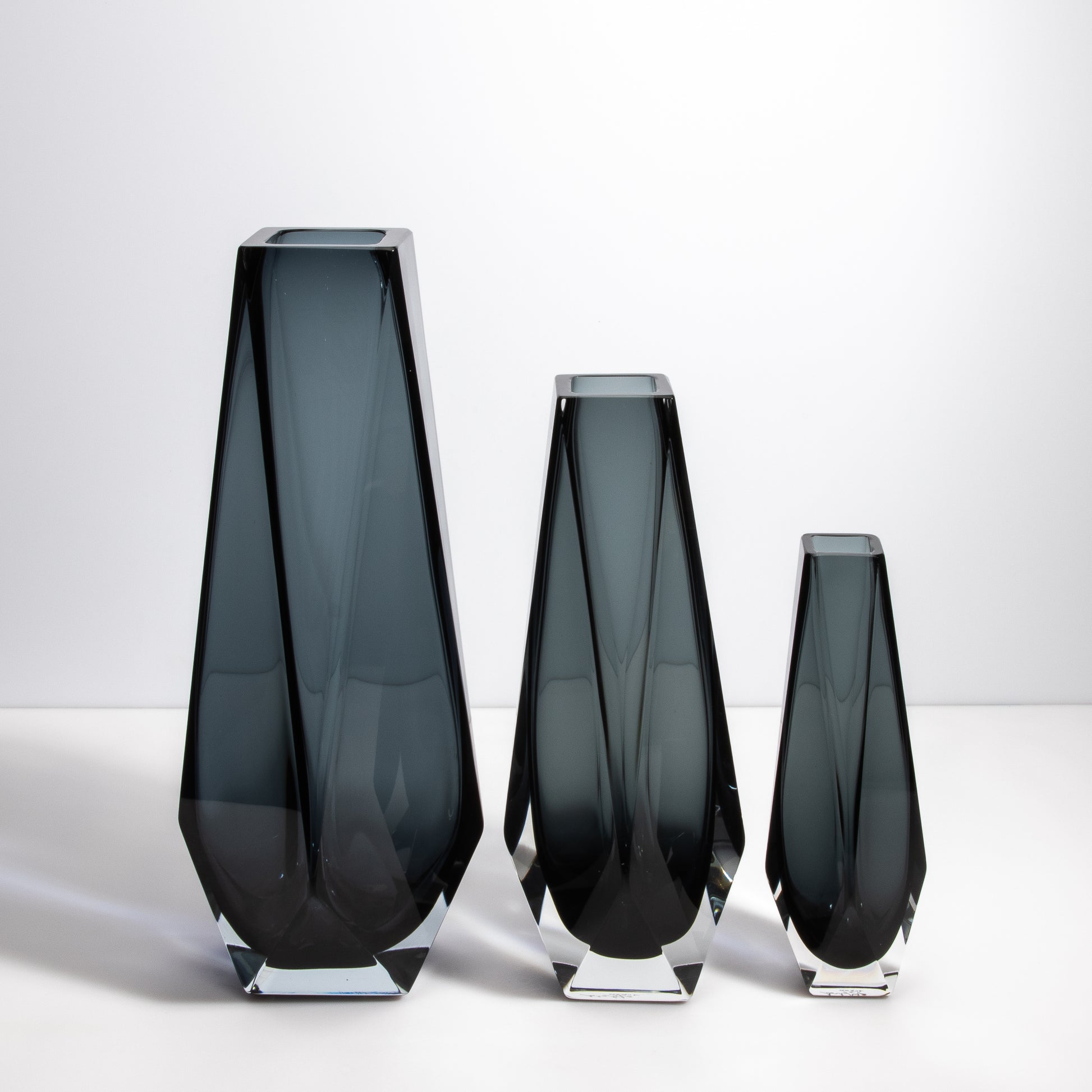 Murano Goccia Vase in Grey