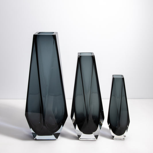 Murano Goccia Vase in Grey