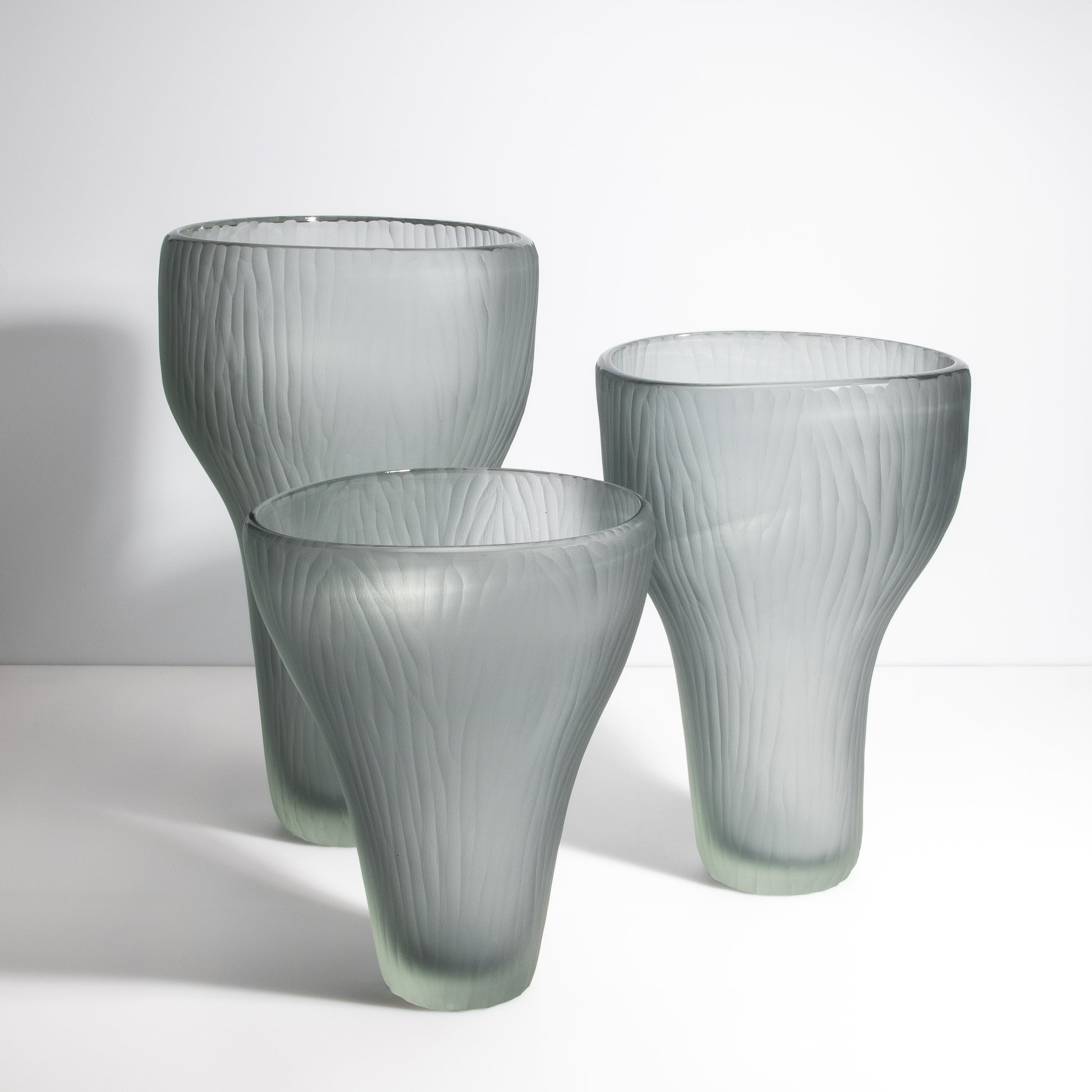 Murano Ghost Vase in Grey