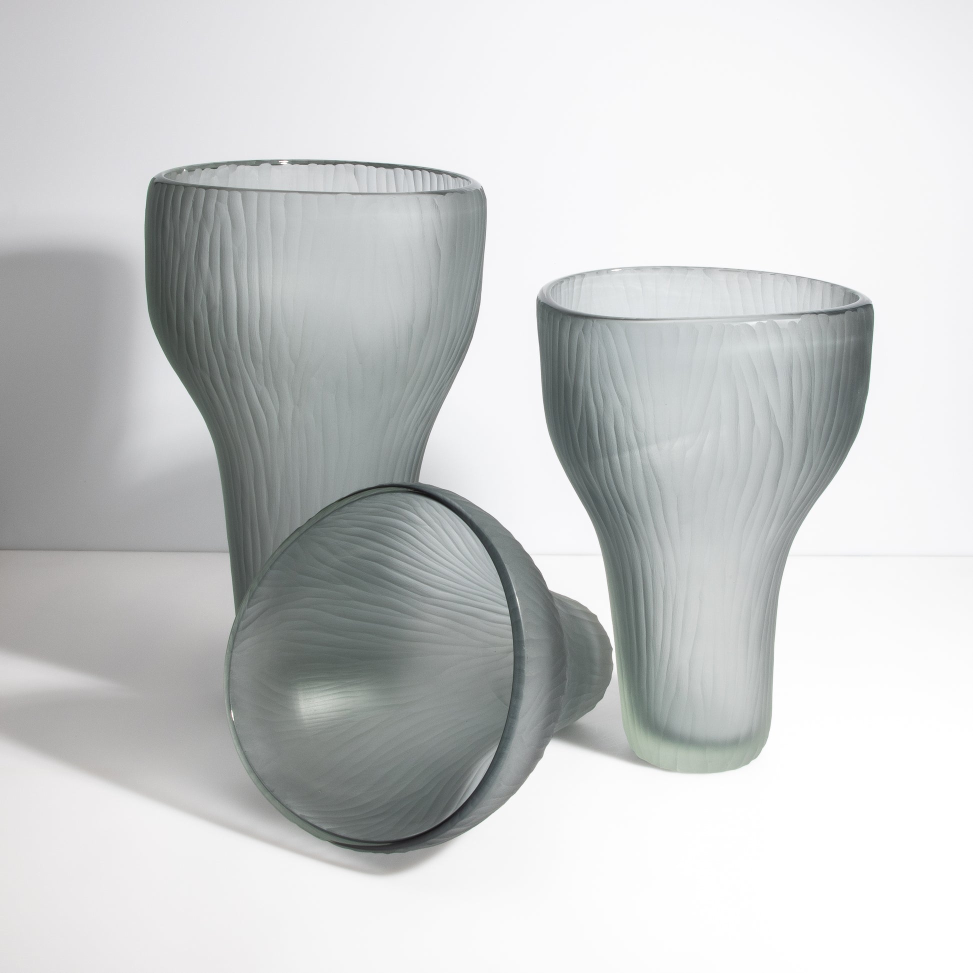 Murano Ghost Vase in Grey