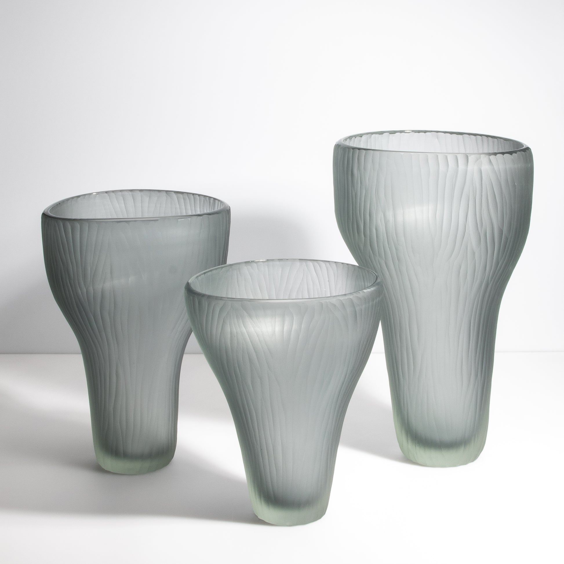 Murano Ghost Vase in Grey