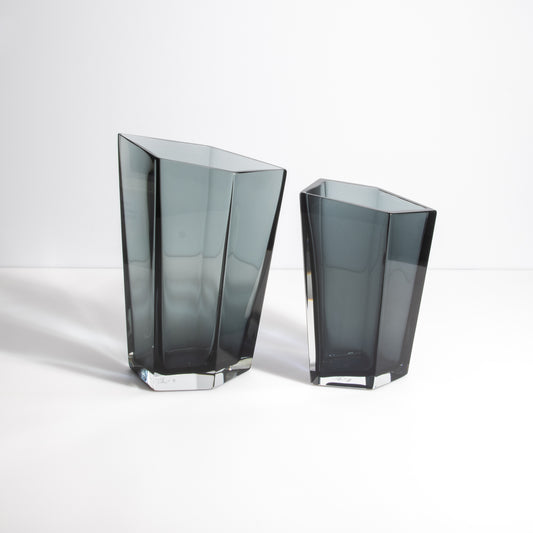 Murano Penta Vase in Grey