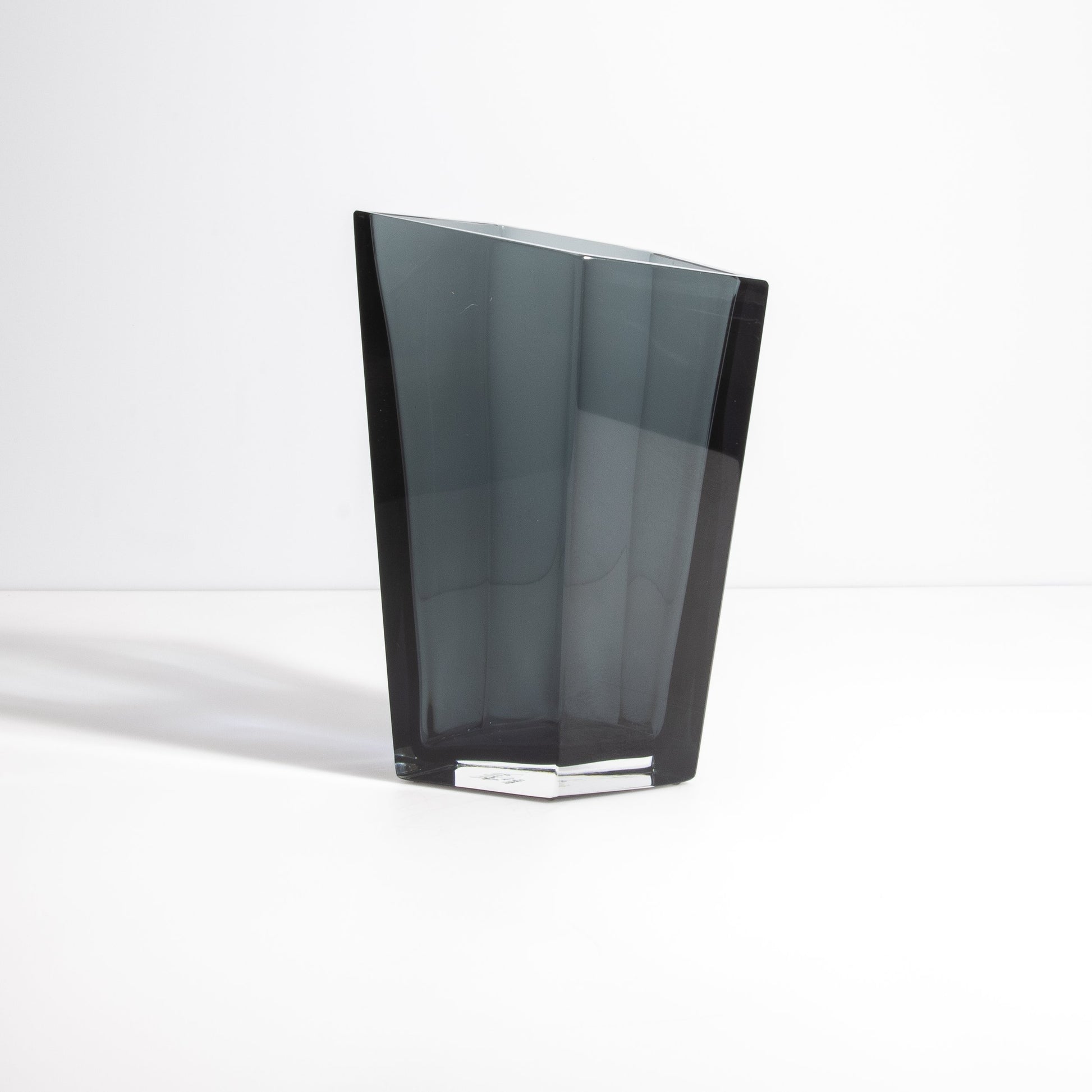 Murano Penta Vase in Grey