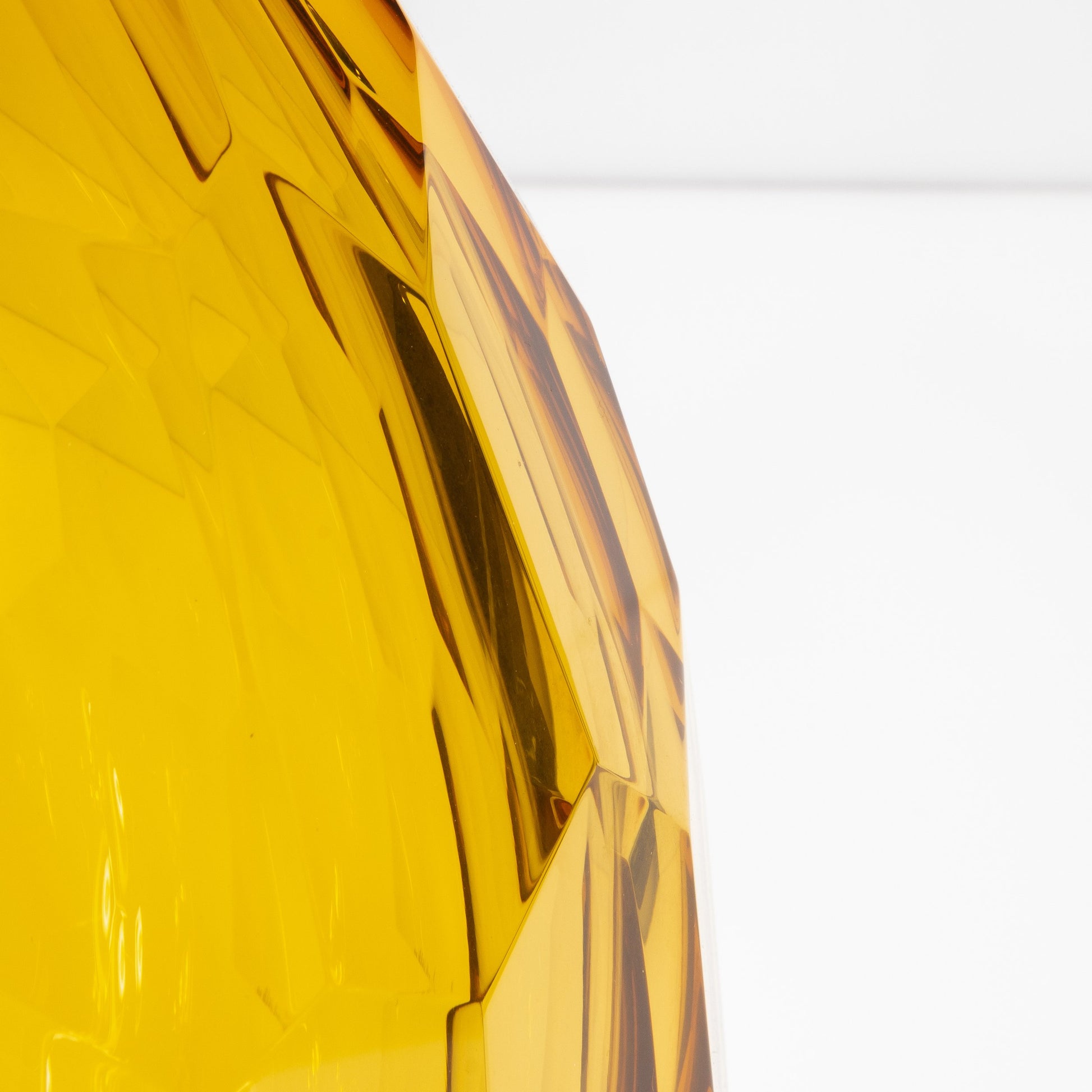 Murano Facet Vase in Amber