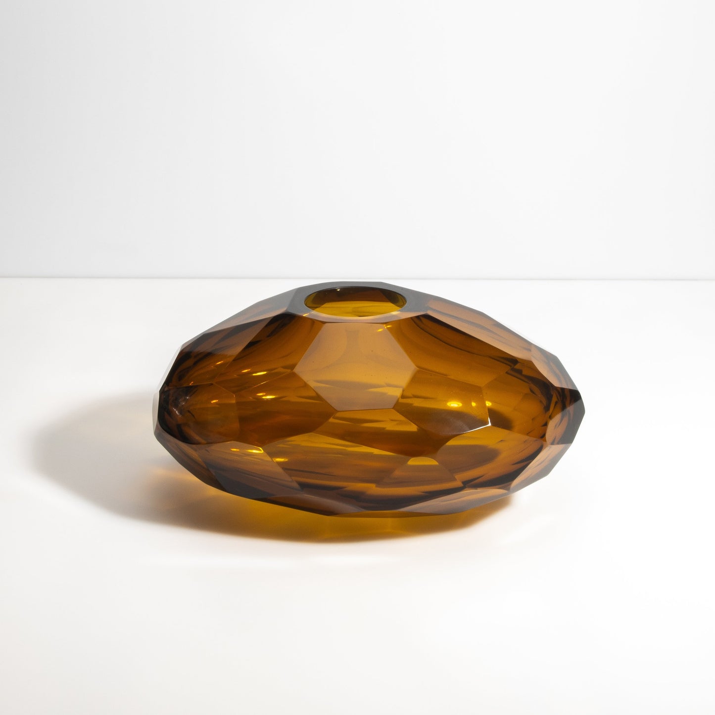 Murano Taper Wide Vase in Rust